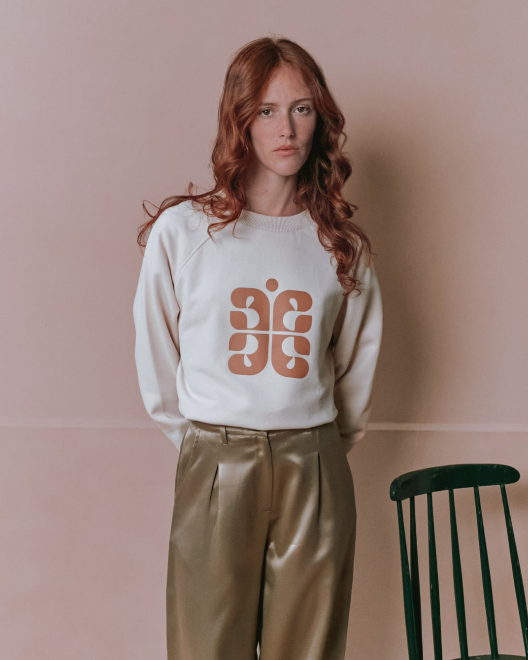 Sweat - Logo beige clair