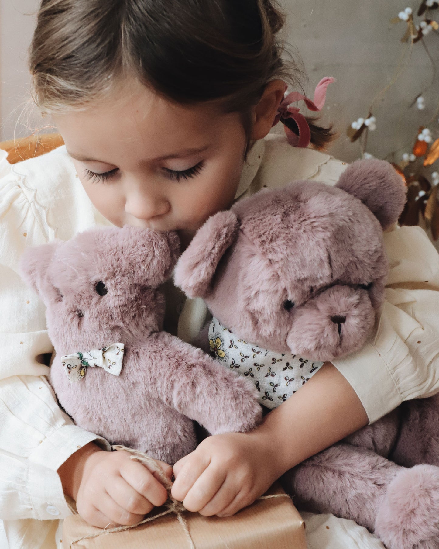 Peluche - Ourson parme Pamplemousse x Emile et Ida