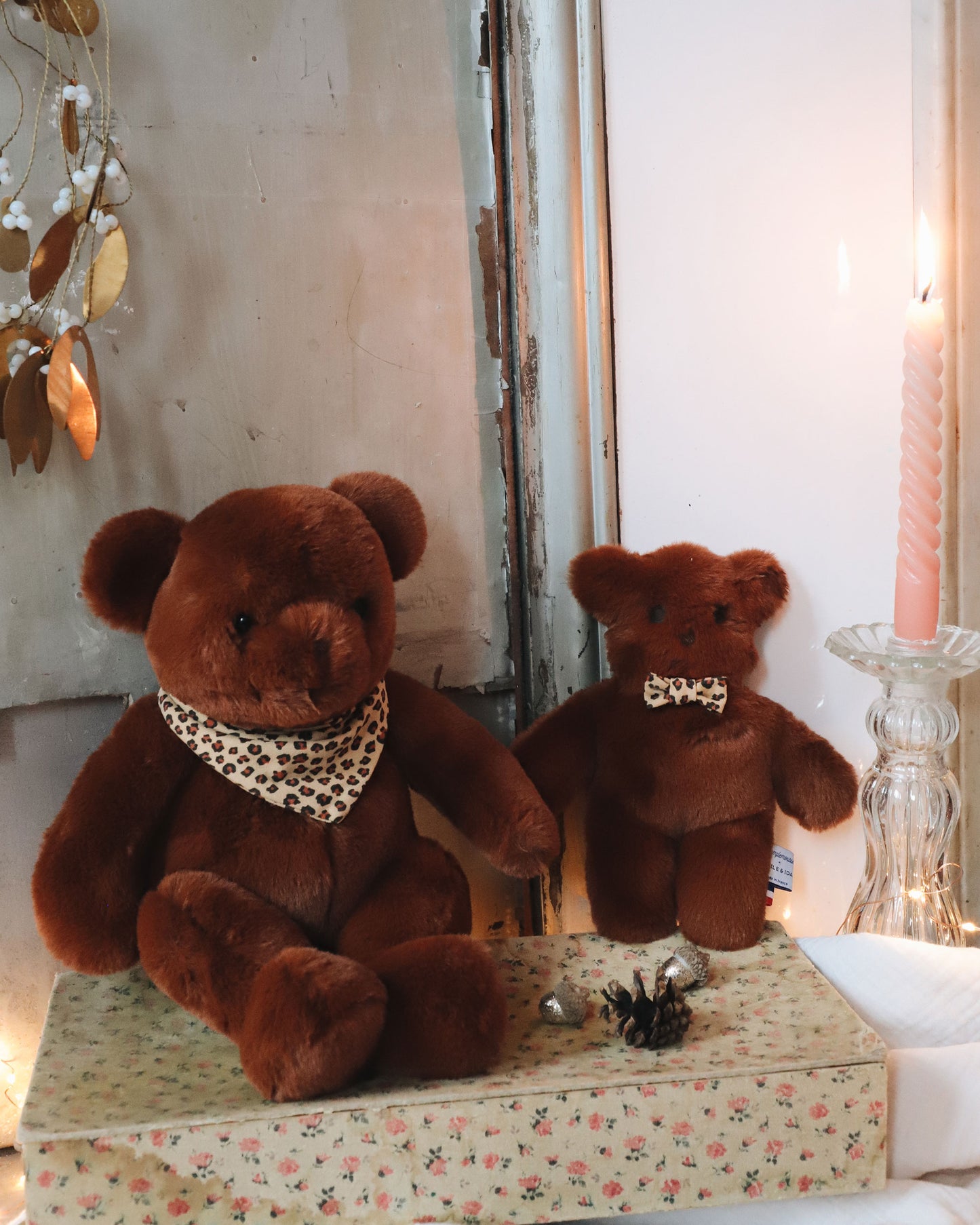 Peluche - Ourson roux Pamplemousse x Emile et Ida
