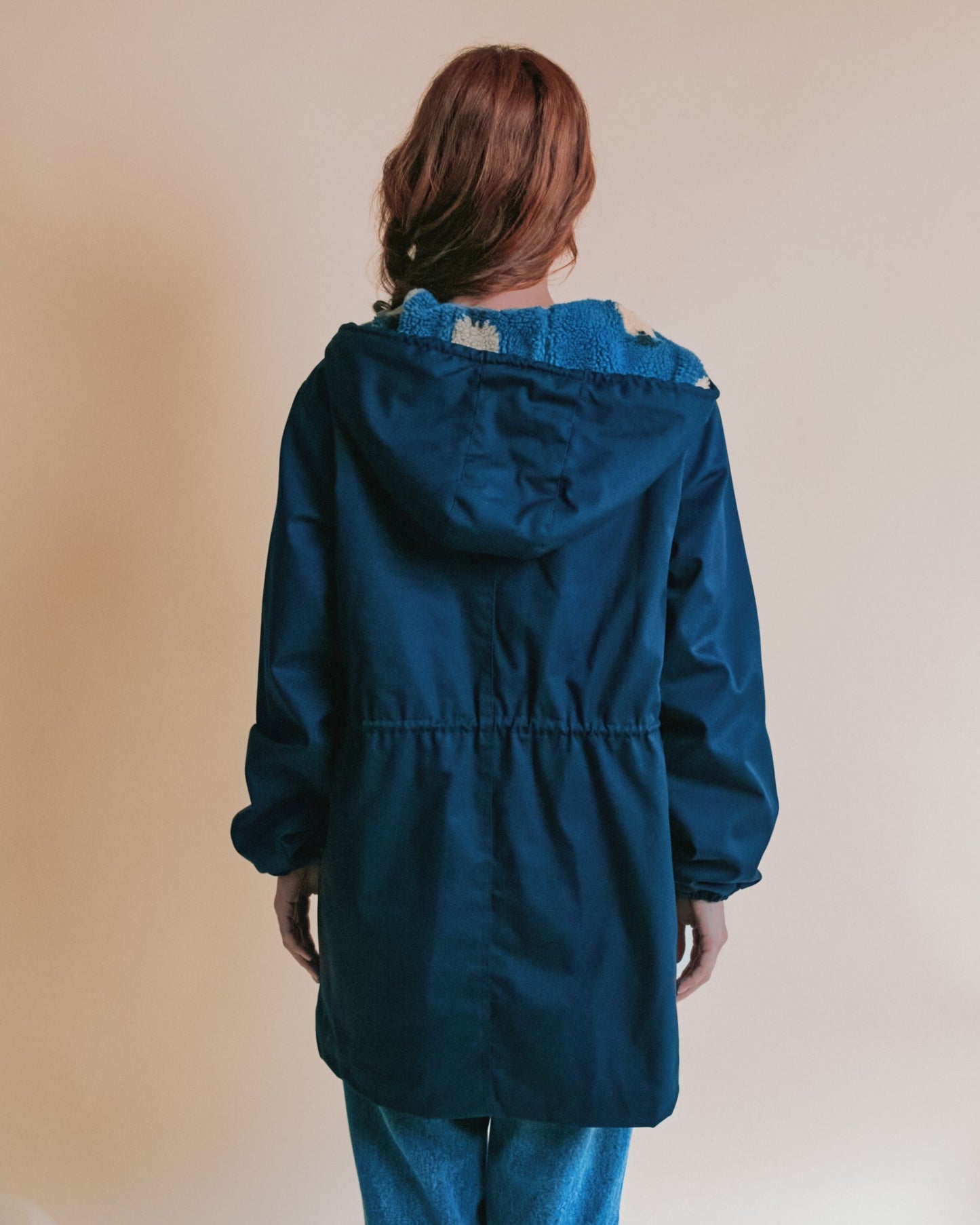 Parka - Doublée moumoute marine
