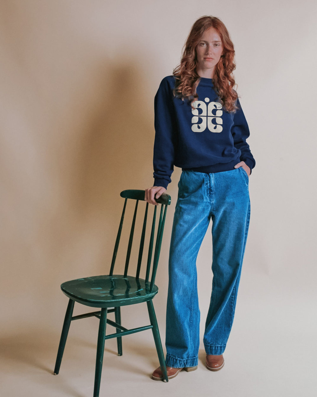 Sweat - Logo bleu marine