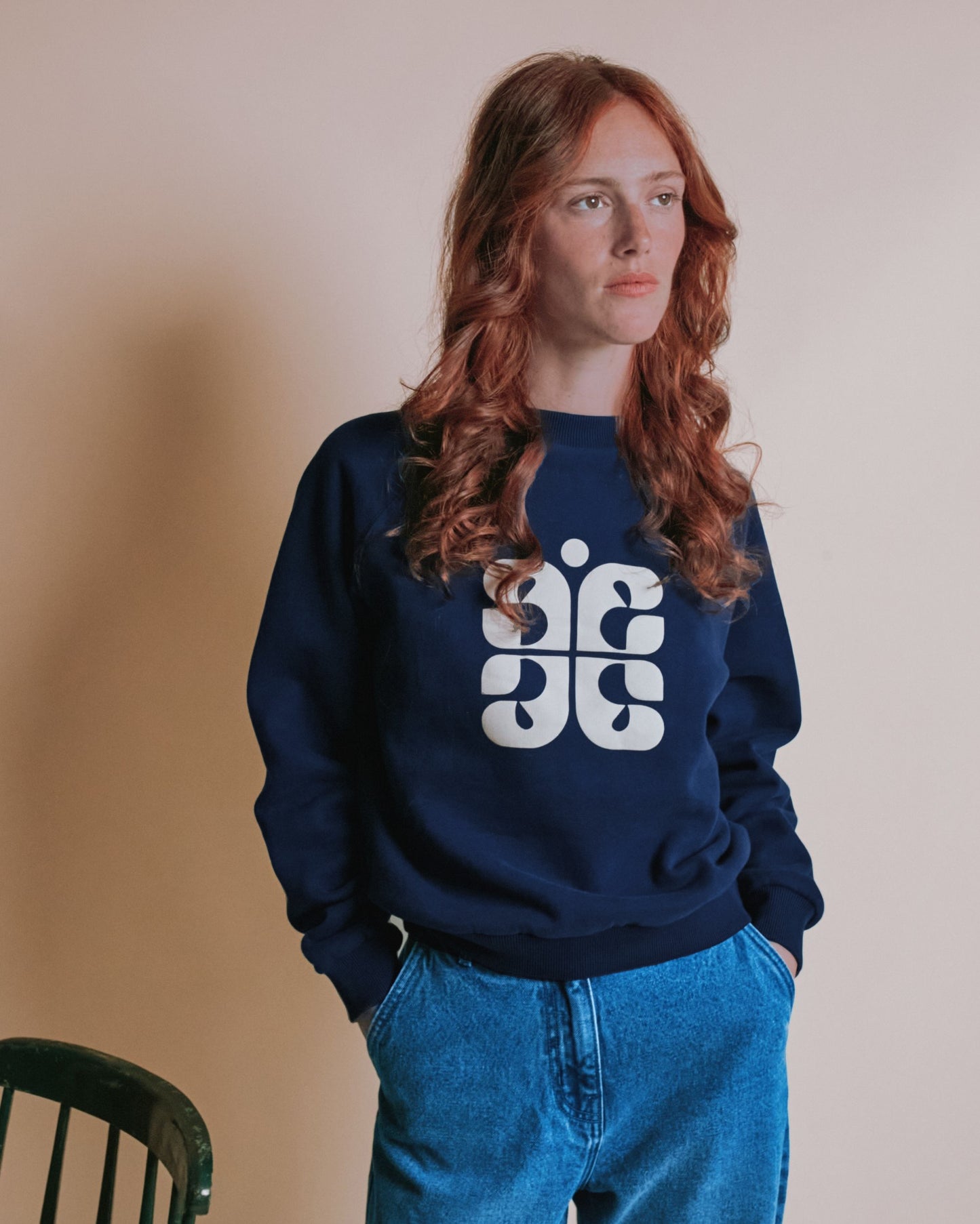 Sweat - Logo bleu marine