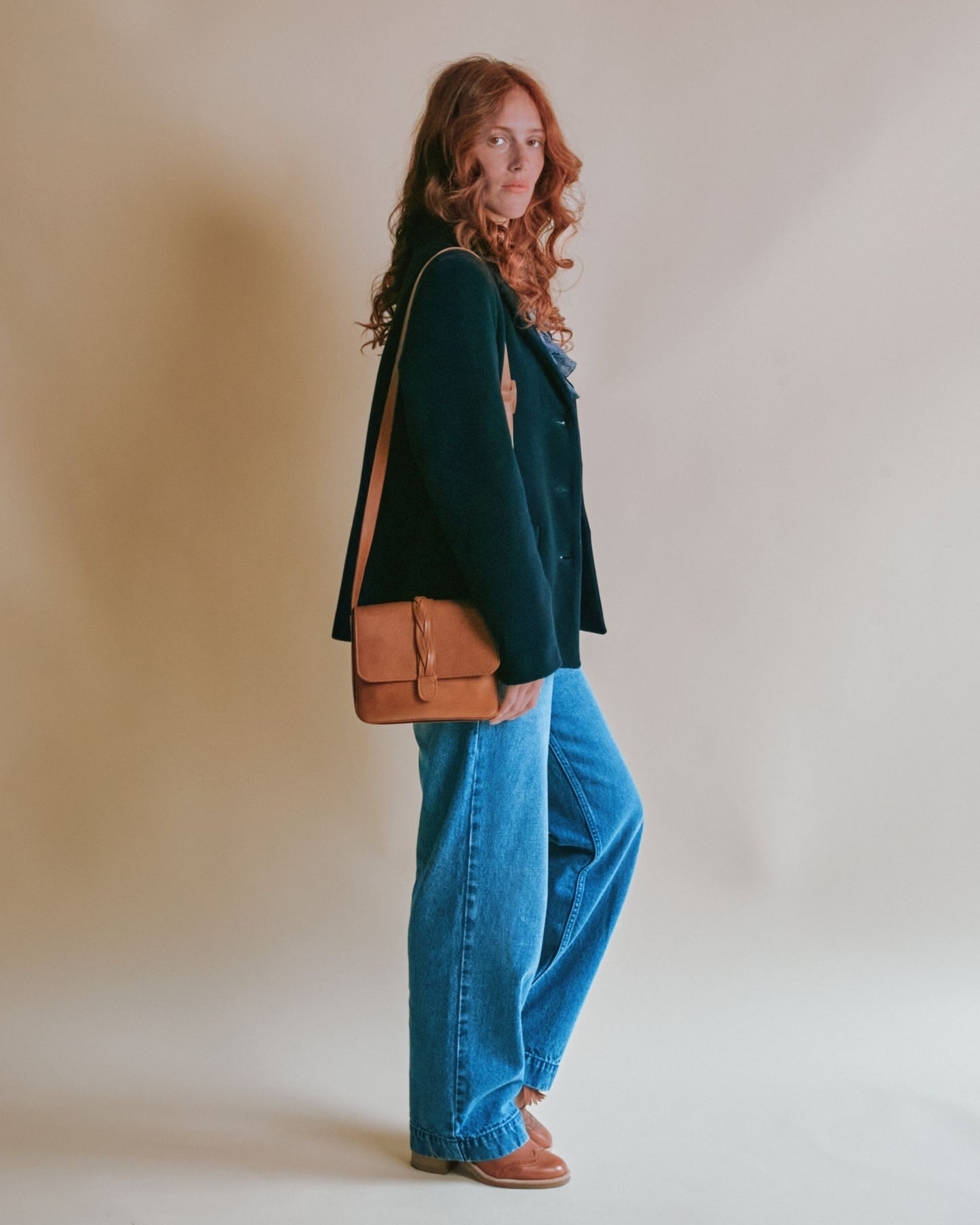 Sac à bandoulière - Cuir camel