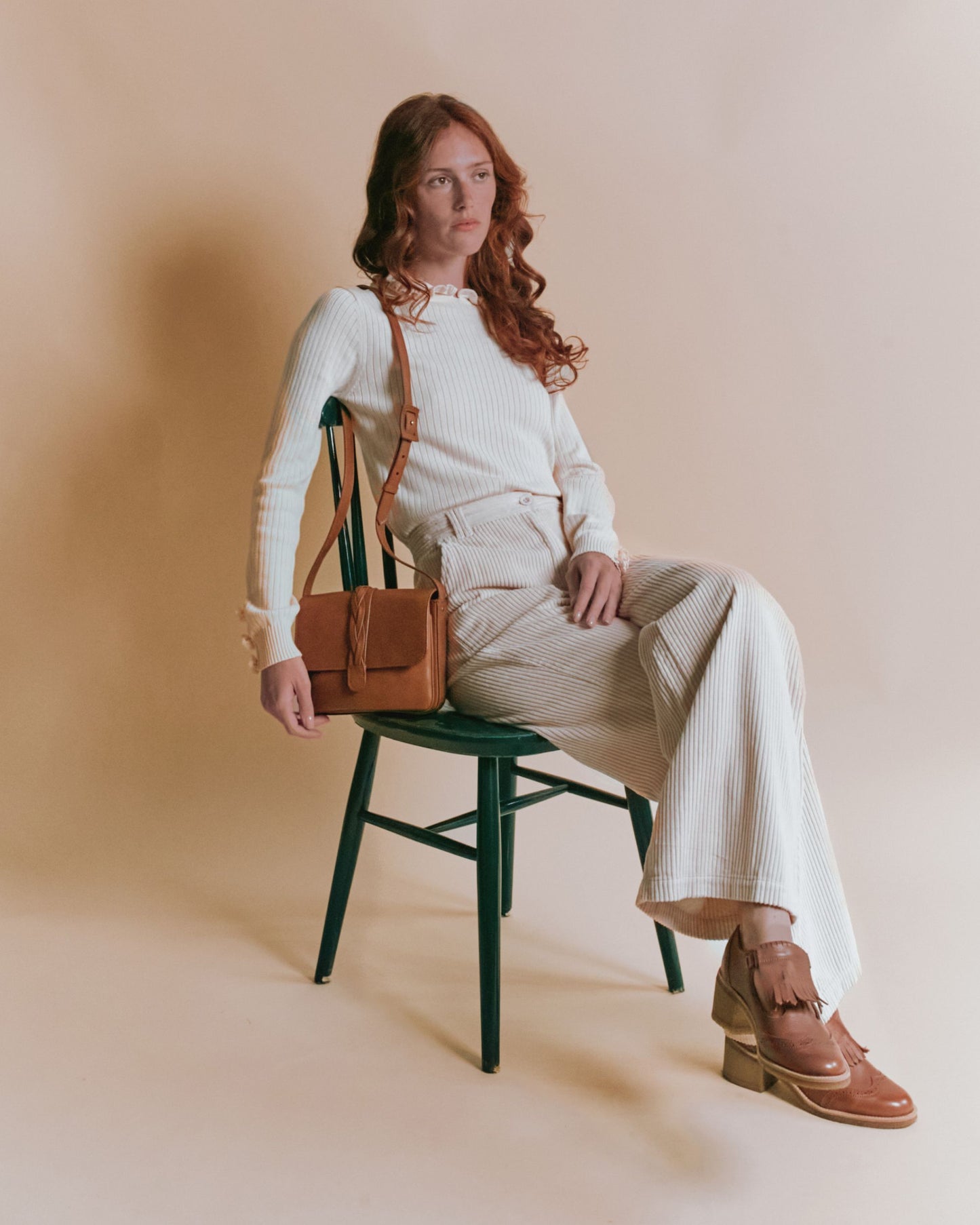 Sac à bandoulière - Cuir camel