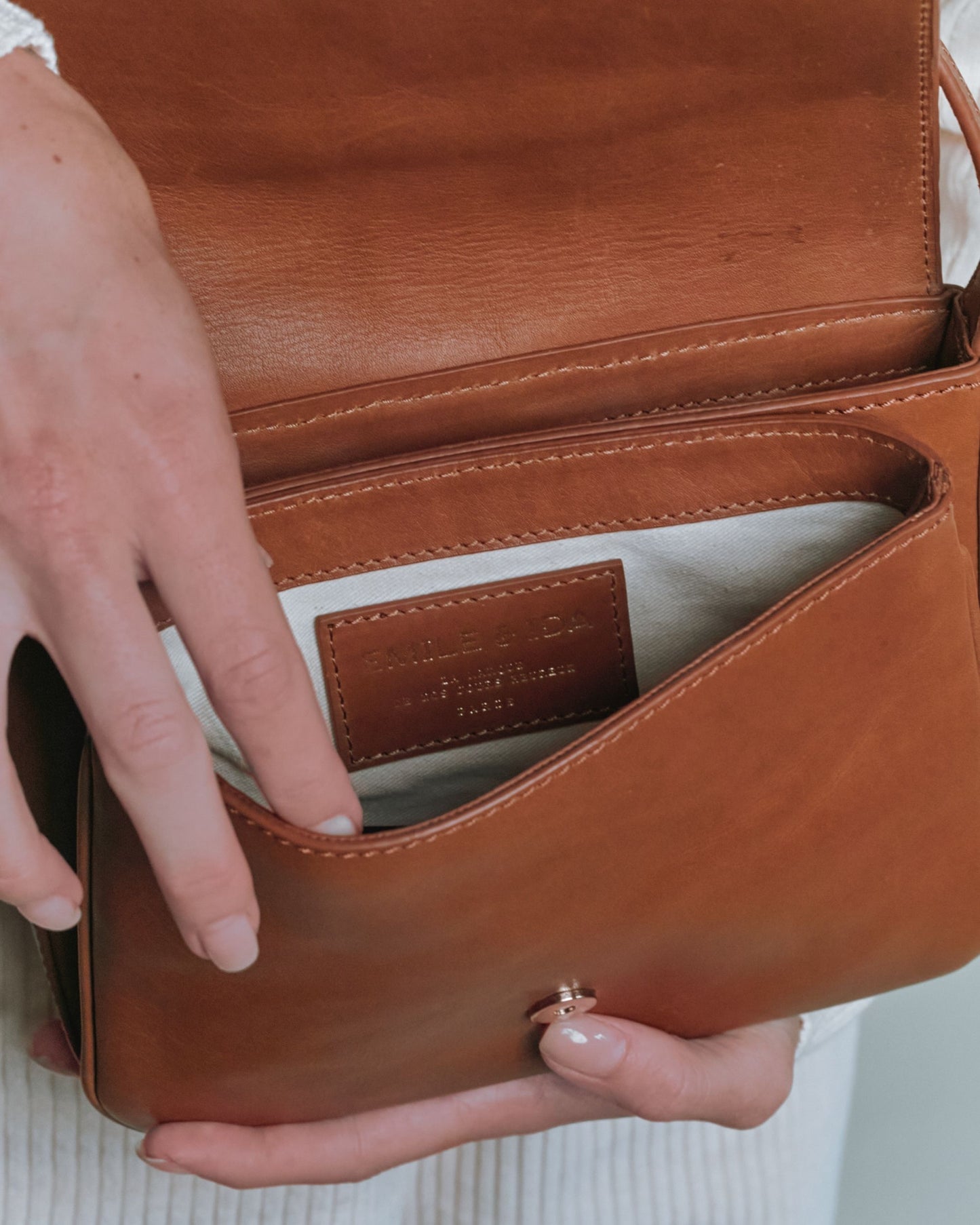 Sac à bandoulière - Cuir camel