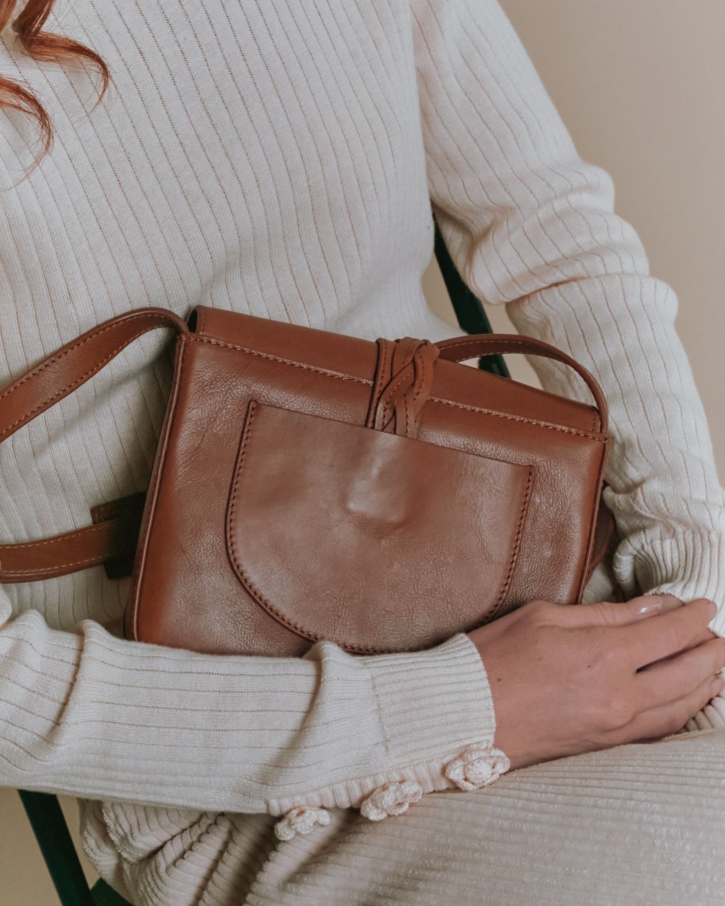 Sac à bandoulière - Cuir camel