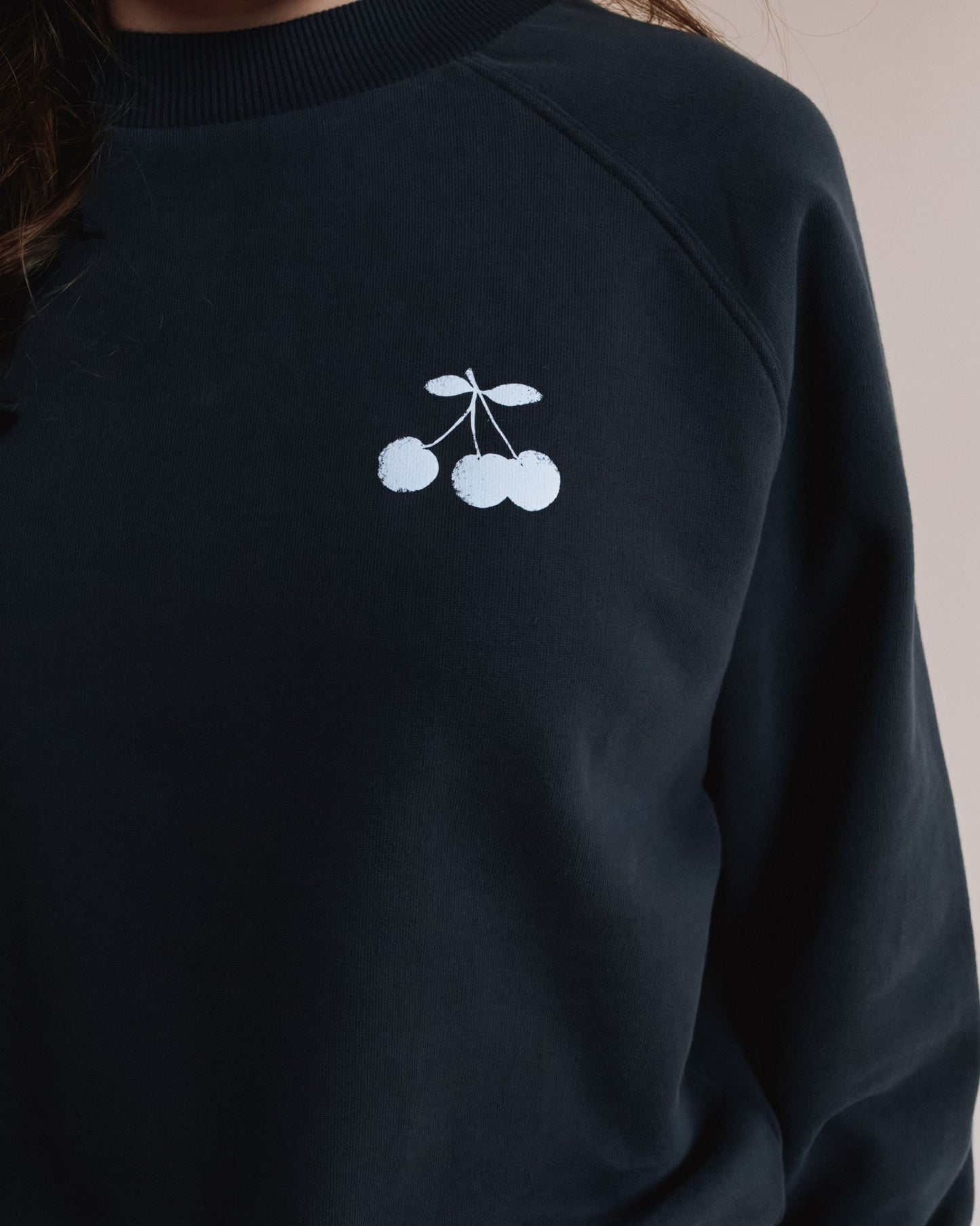 Sweat - Chérie cherry gris foncé