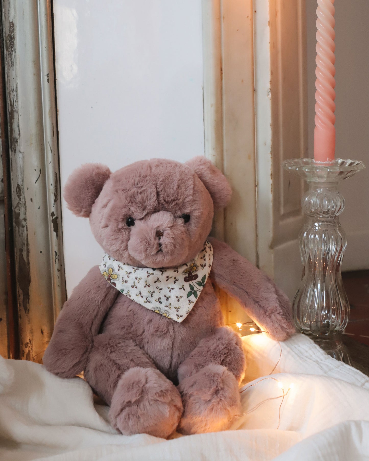 Peluche - Ours parme Pamplemousse x Emile et Ida