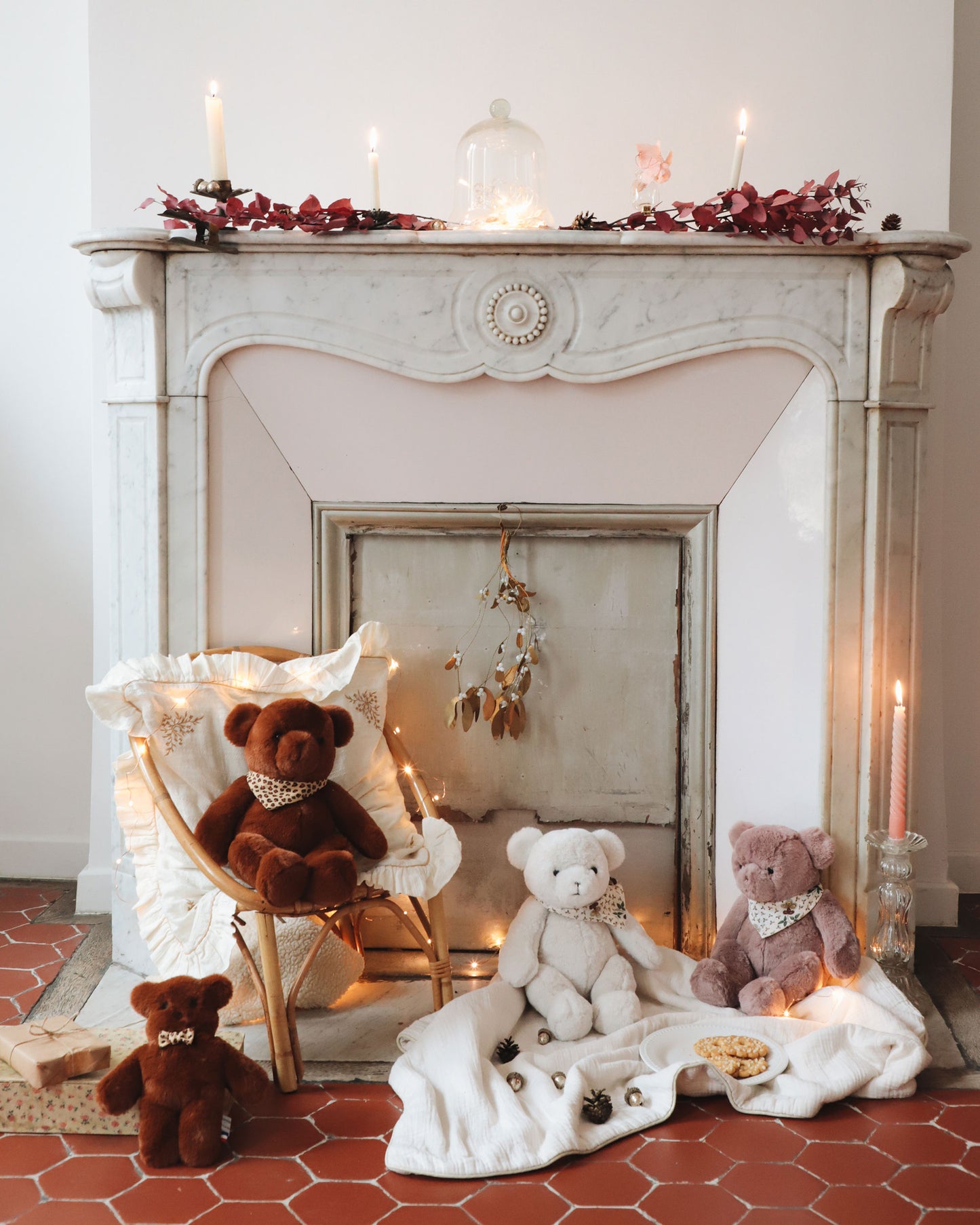 Peluche - Ours parme Pamplemousse x Emile et Ida