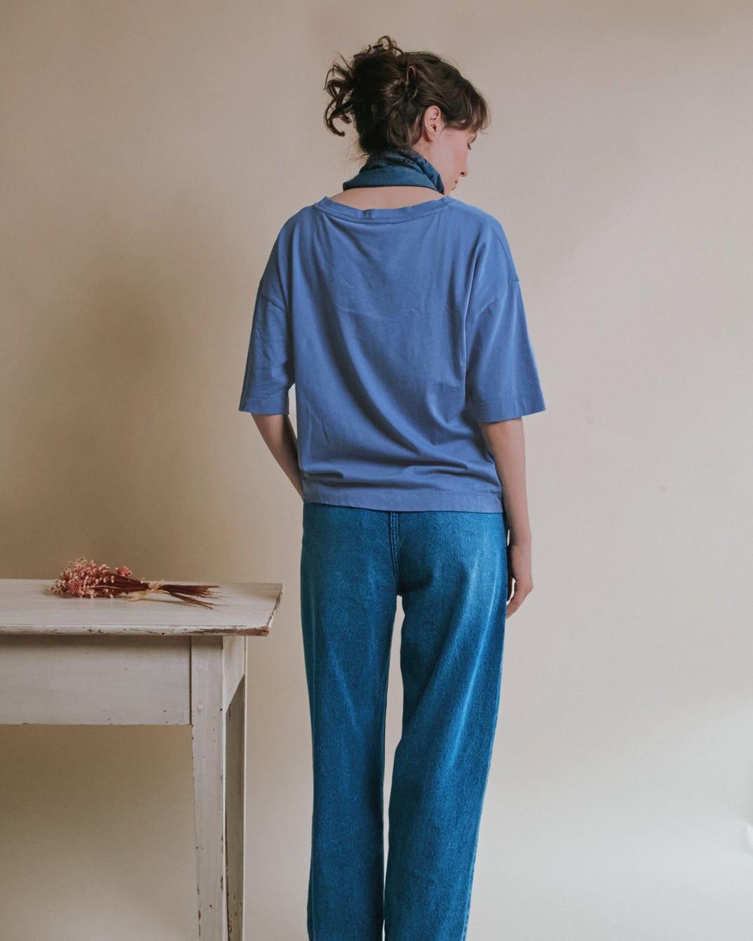 T-shirt - Oversize Ballade Folk bleu