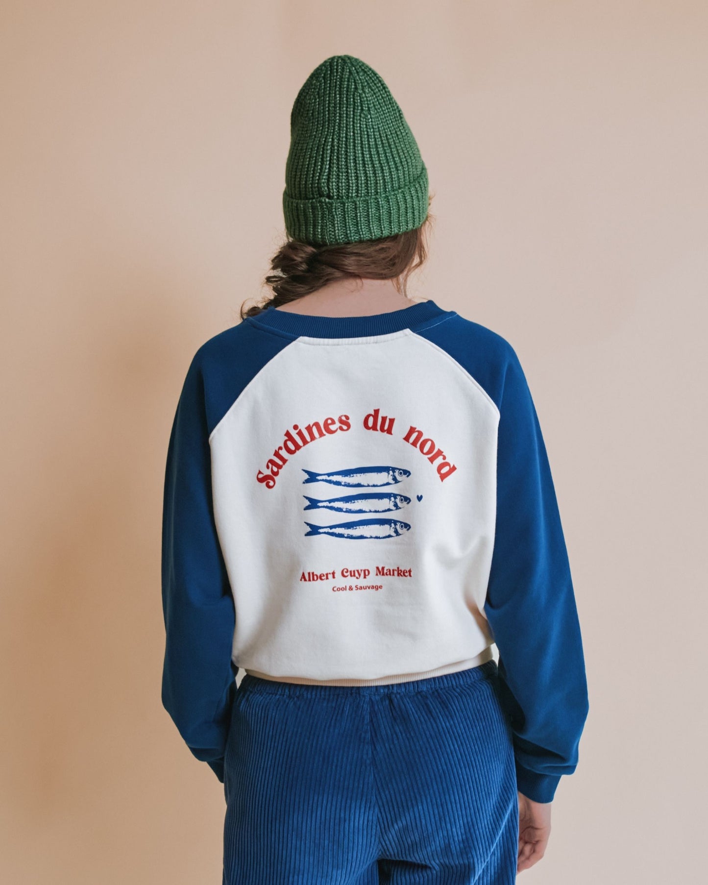 Sweat - Sardine marine et écru