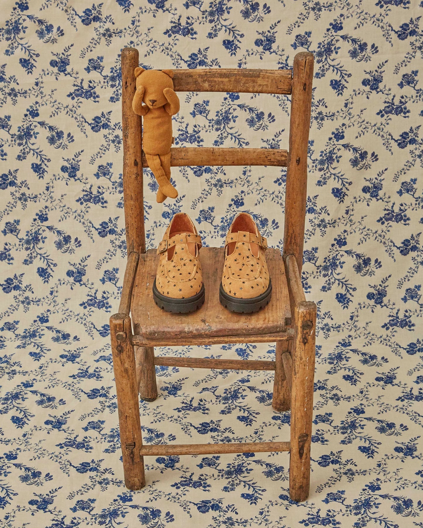 Mocassins salomé - Cuir étoiles caramel