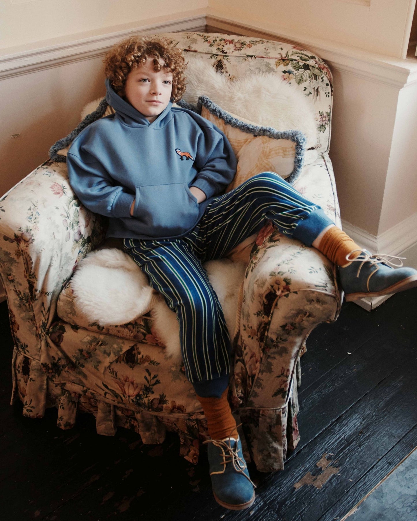 Sweat à capuche - Renard bleu