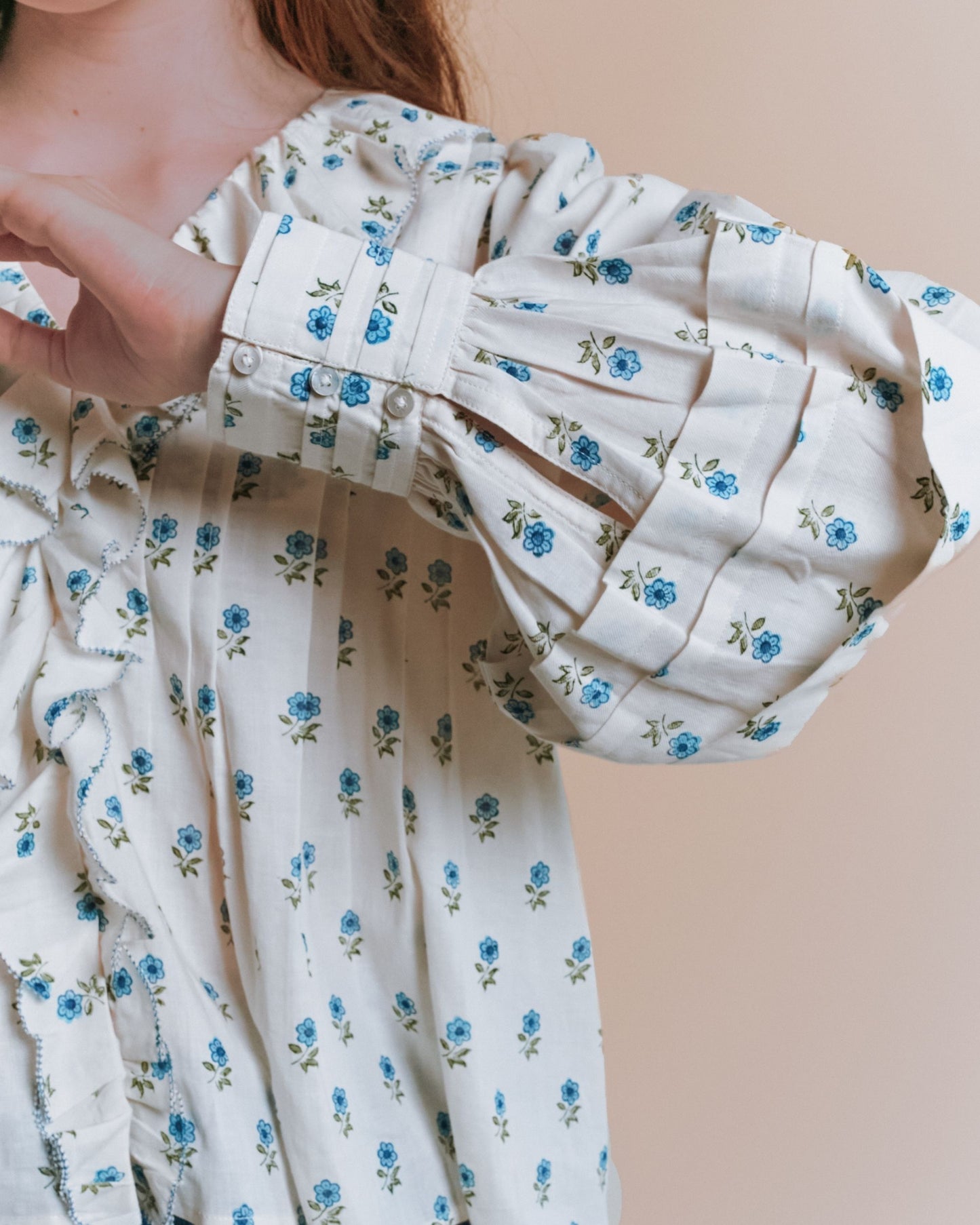 Blouse - Fleurie khadi écru
