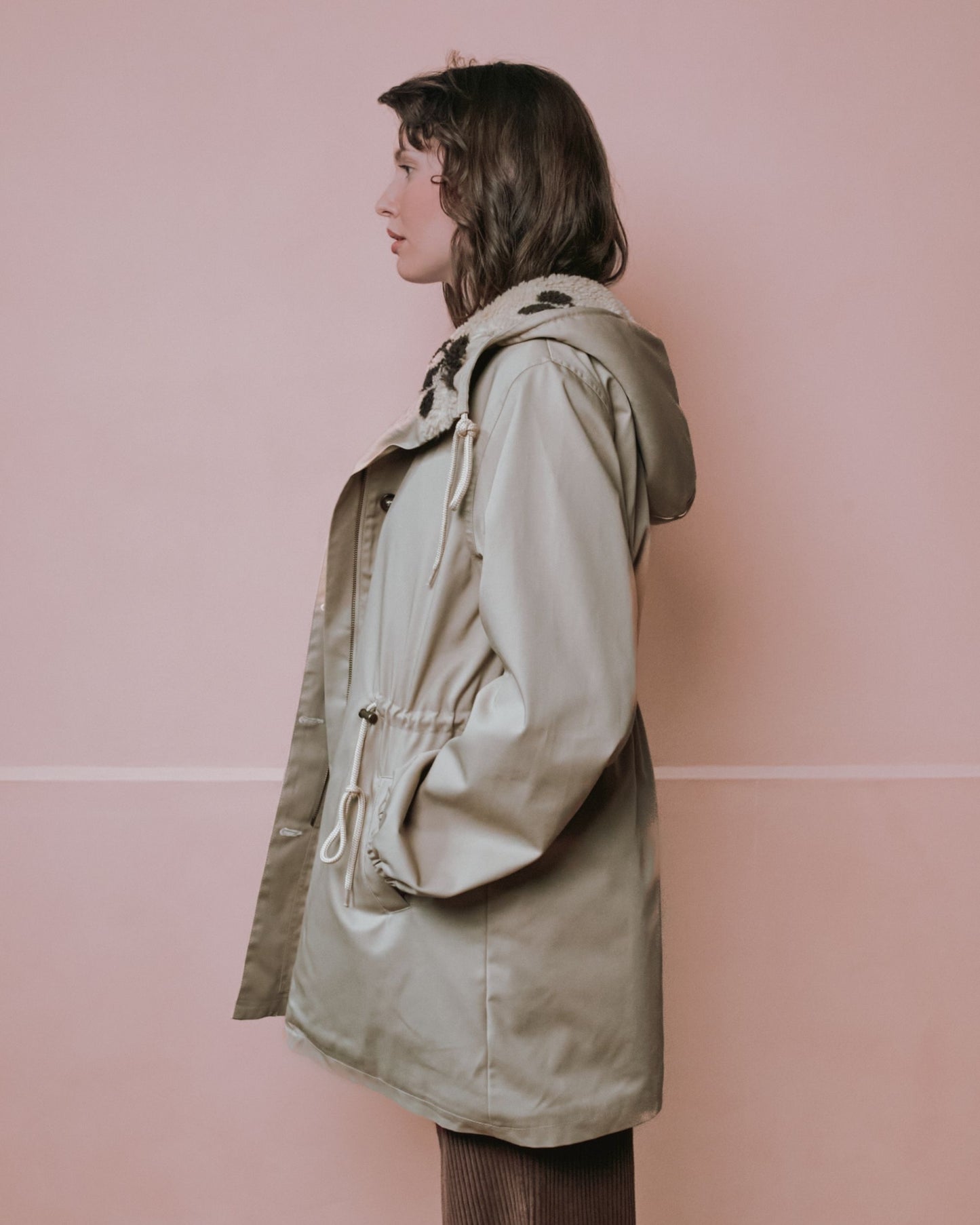 Parka - Doublée moumoute beige