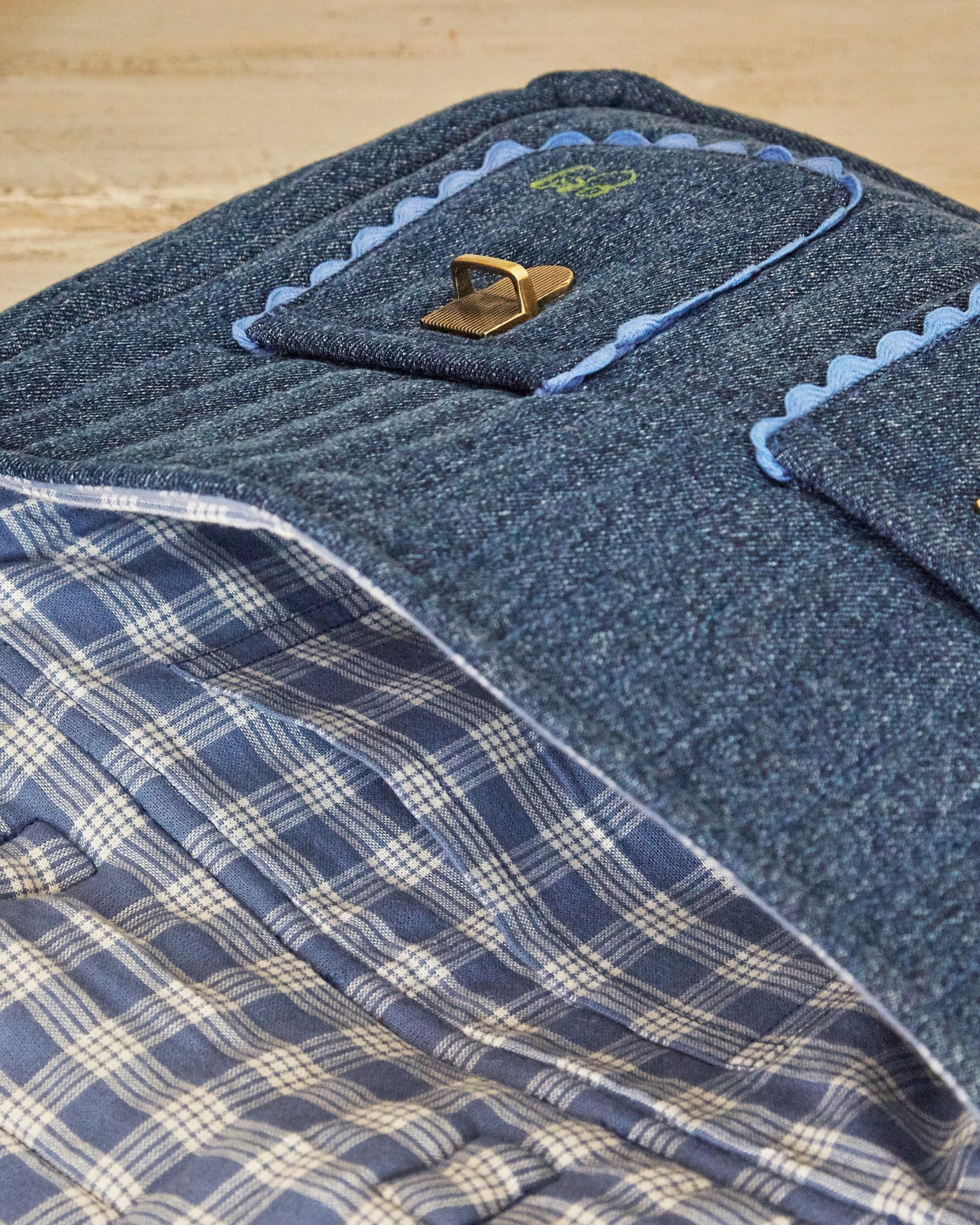 Cartable - Matelassé denim bleu