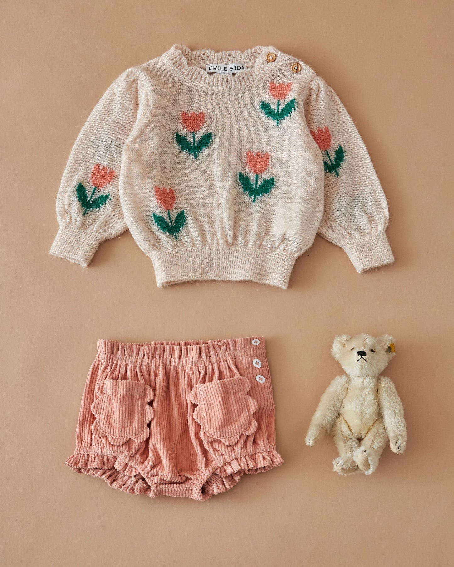 Pull enfant - Tulipe rose