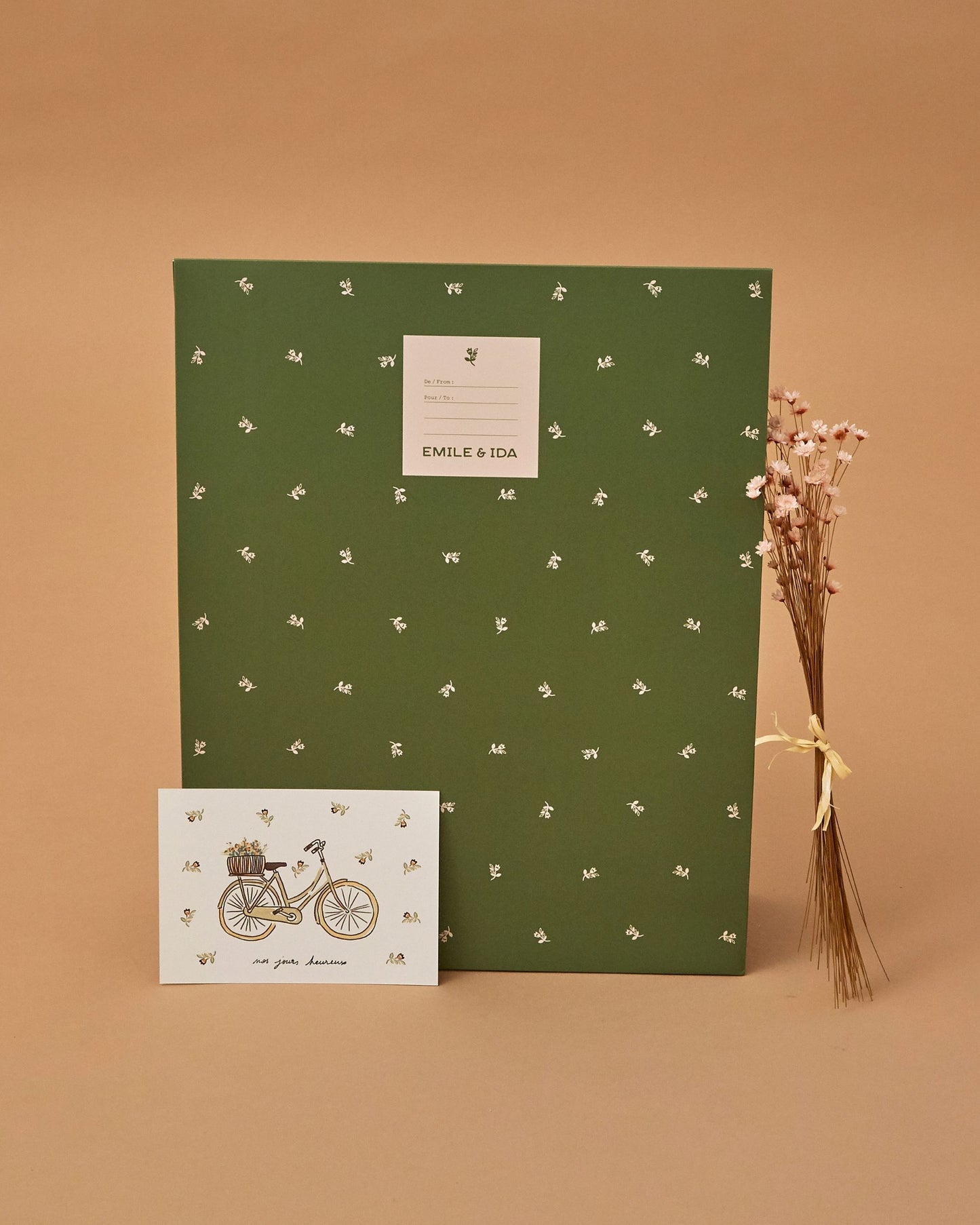 Pochette cadeau - Jonquille vert