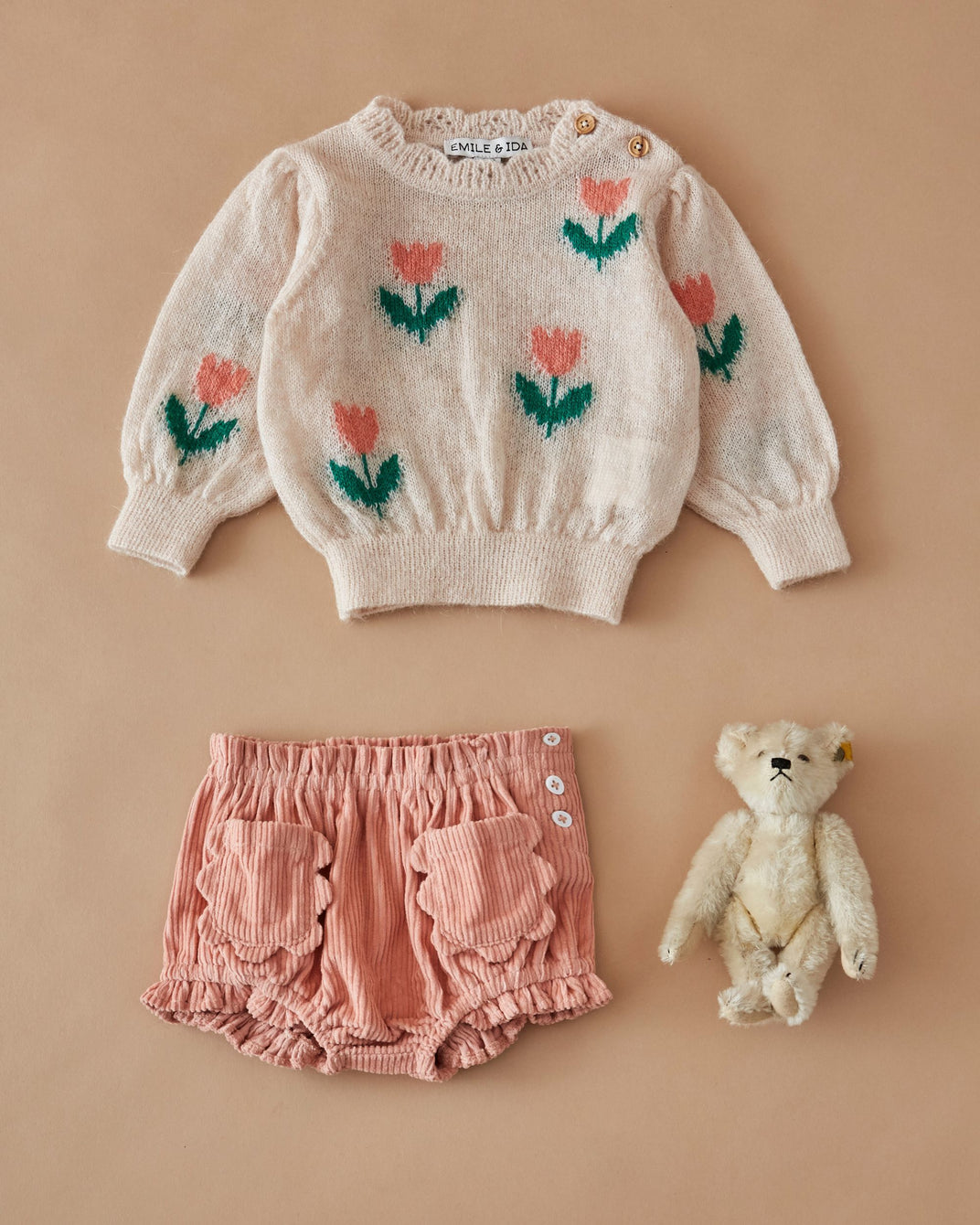 Bloomer - Velours côtelé rose