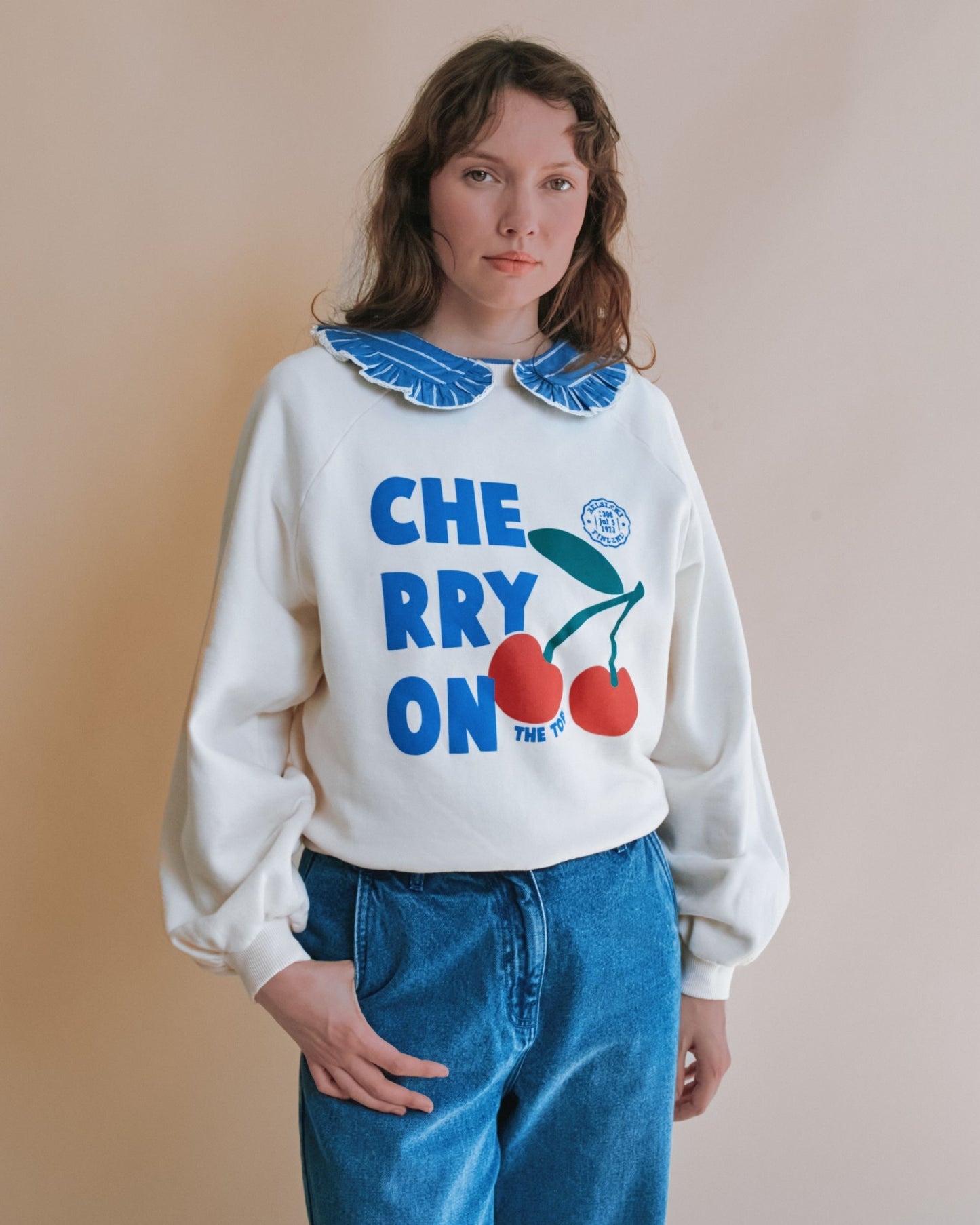 Sweat - Cherry on the top écru