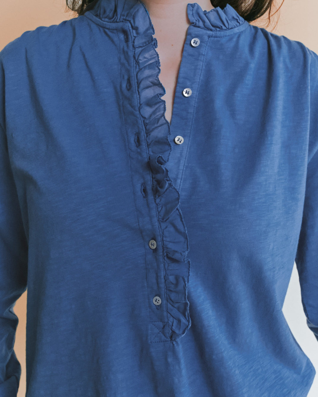T-shirt manches longues - Volanté bleu