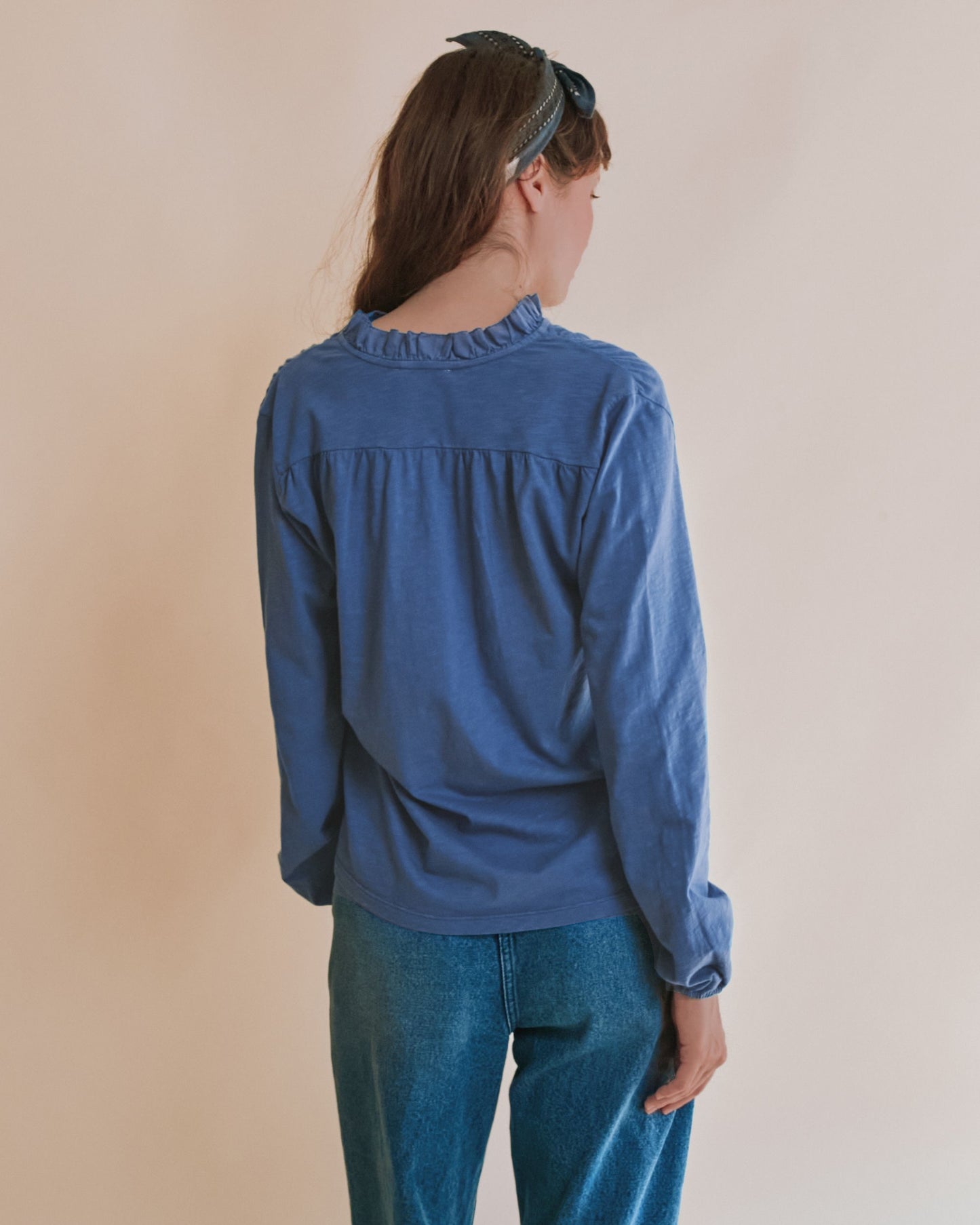 T-shirt manches longues - Volanté bleu