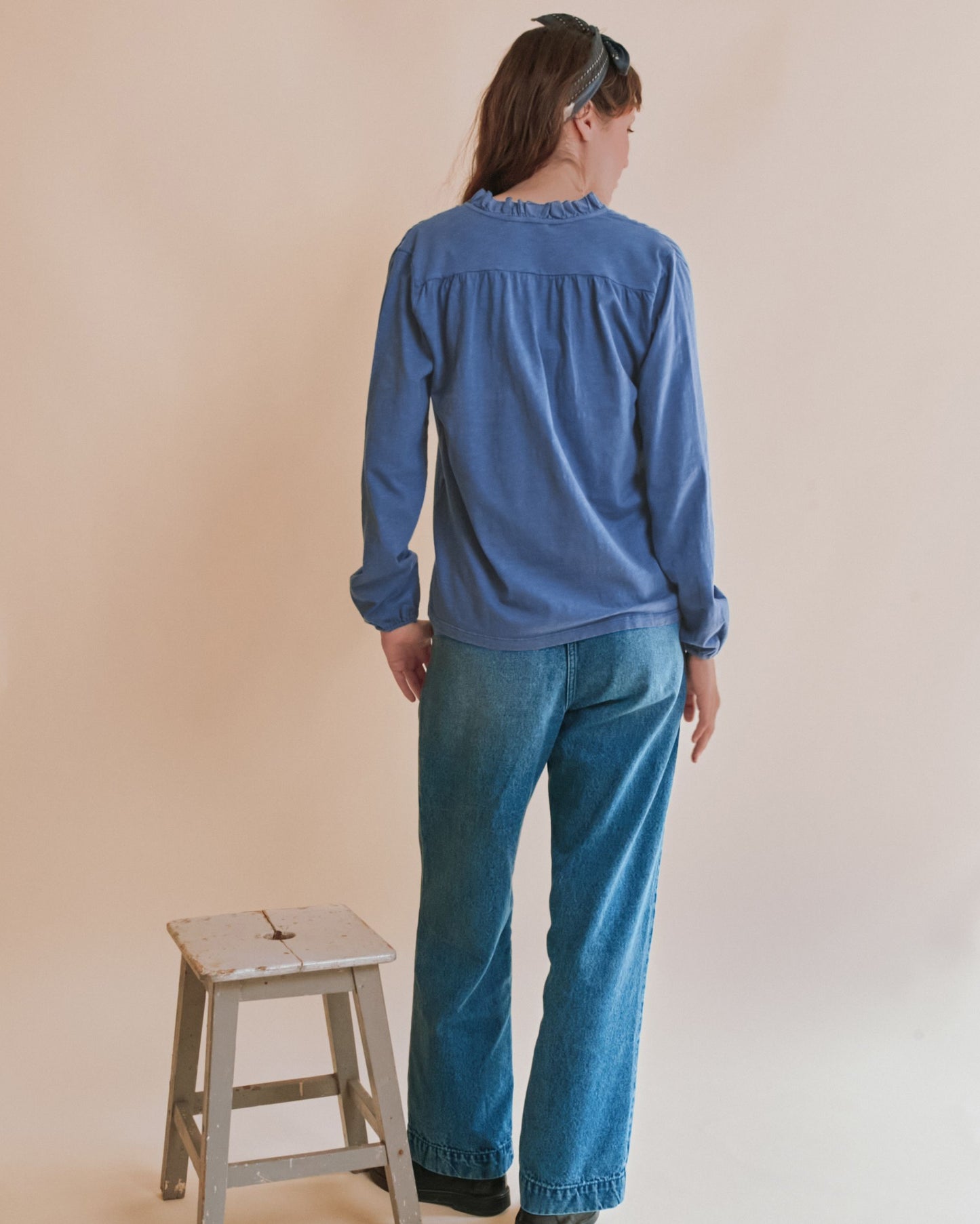 T-shirt manches longues - Volanté bleu