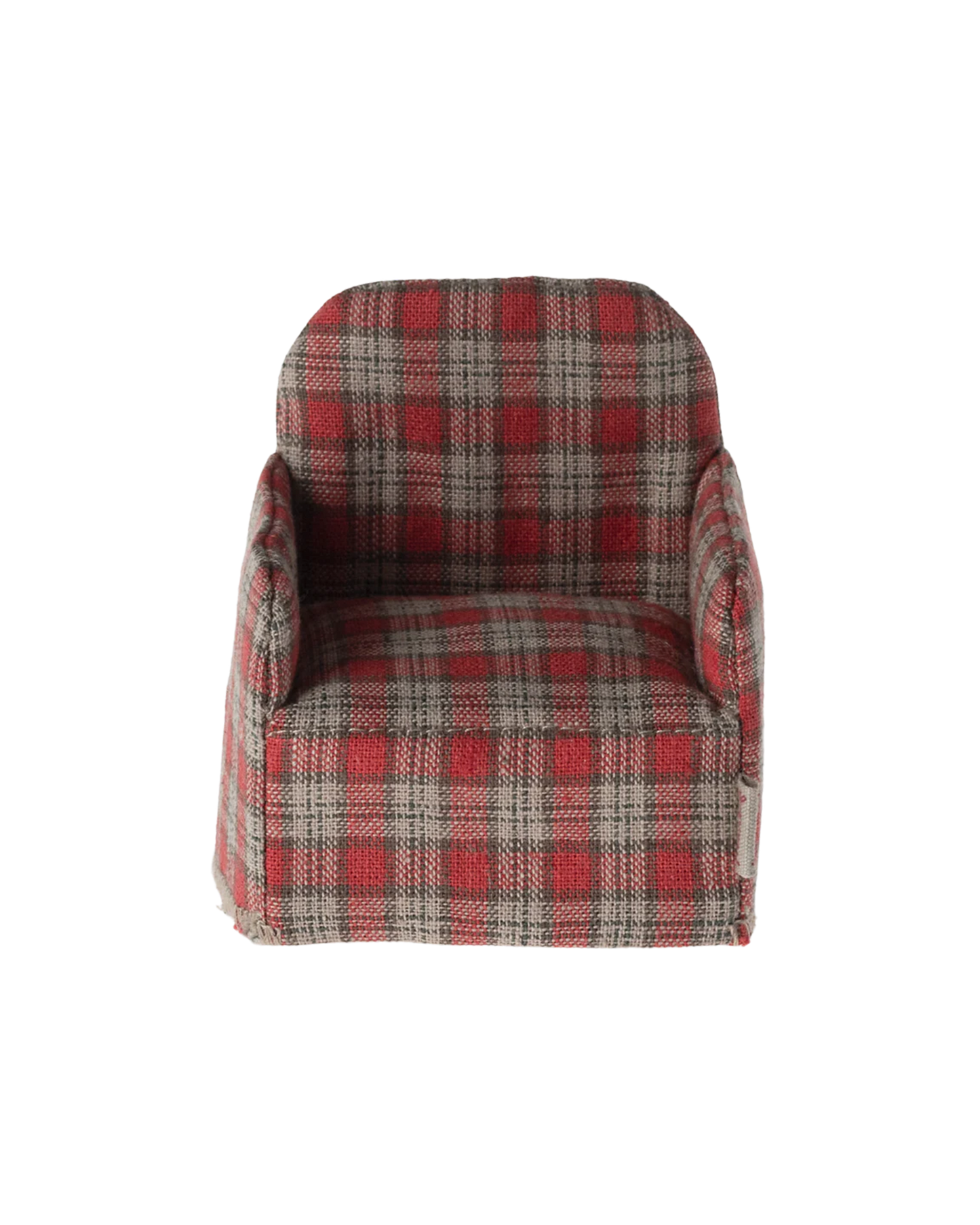 Red gingham mouse armchair - Maileg