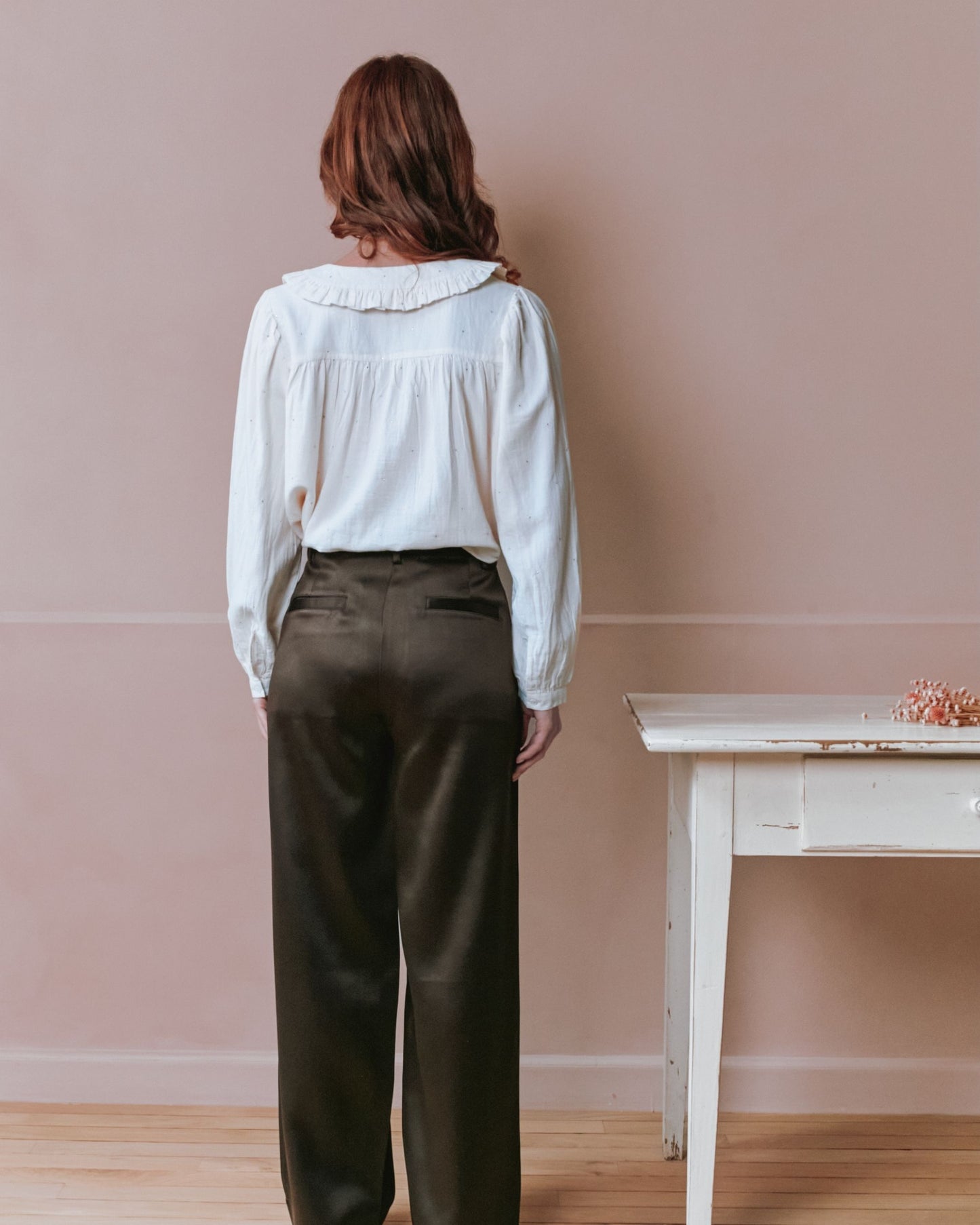 Pantalon - Satin marron