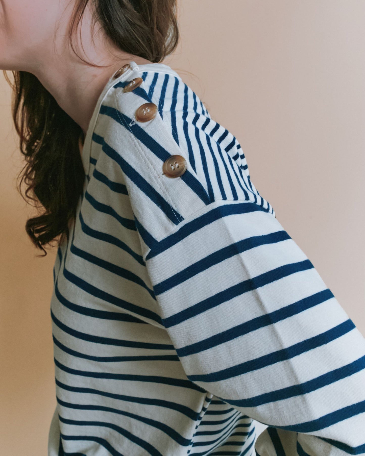 Sweat - Rayé marine et écru