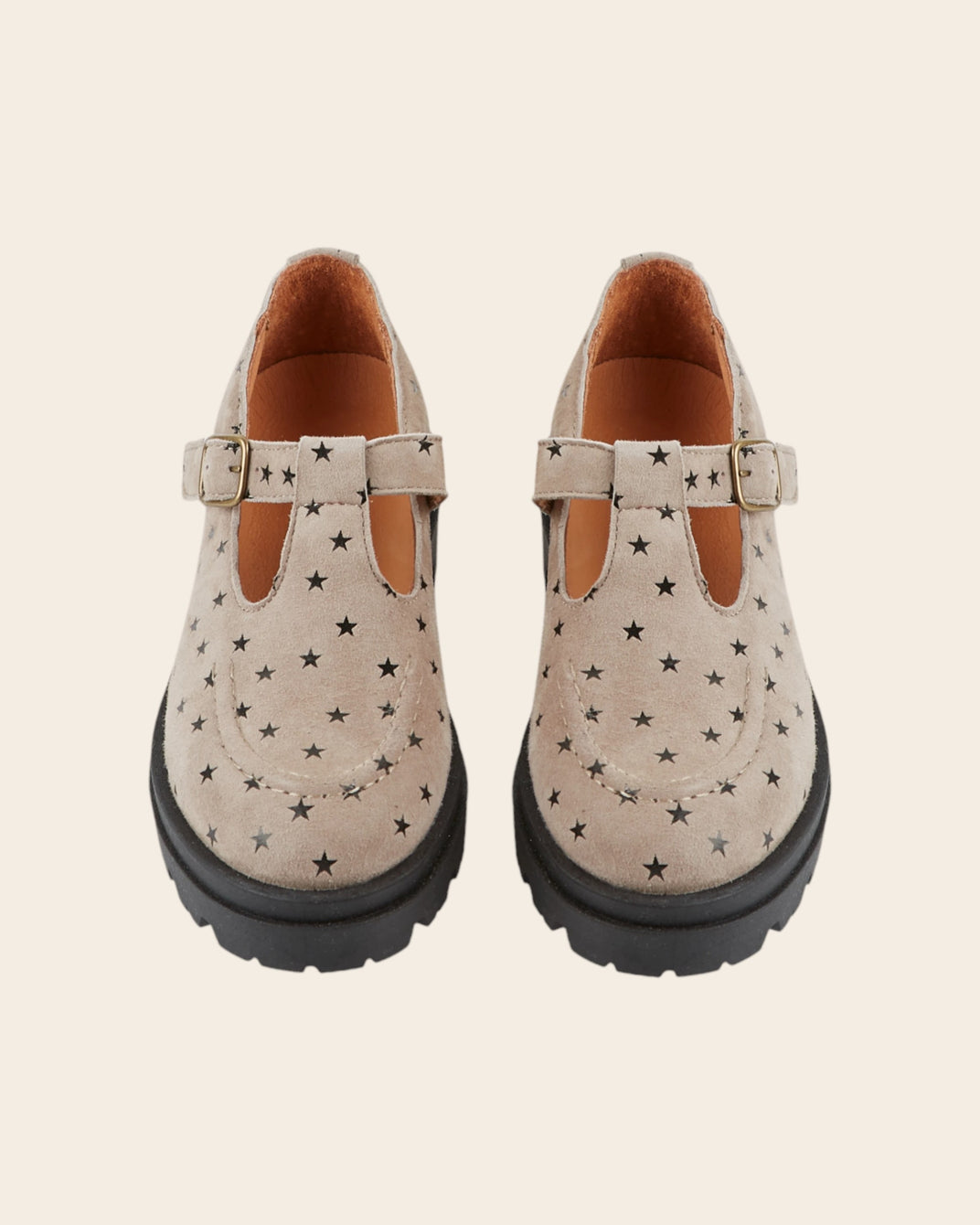 Mocassins salomé - Cuir étoiles gris