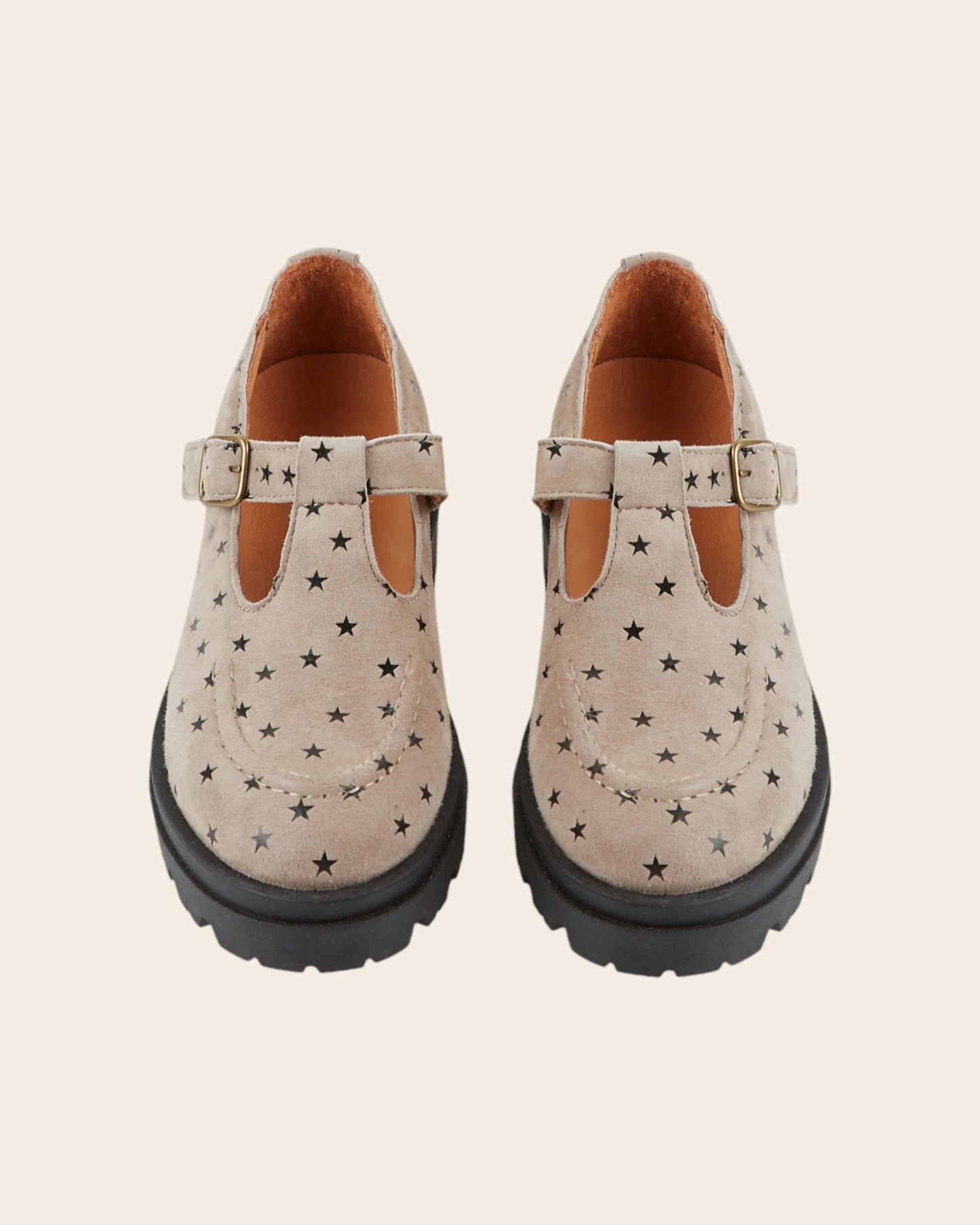 Mocassins salomé - Cuir étoiles gris