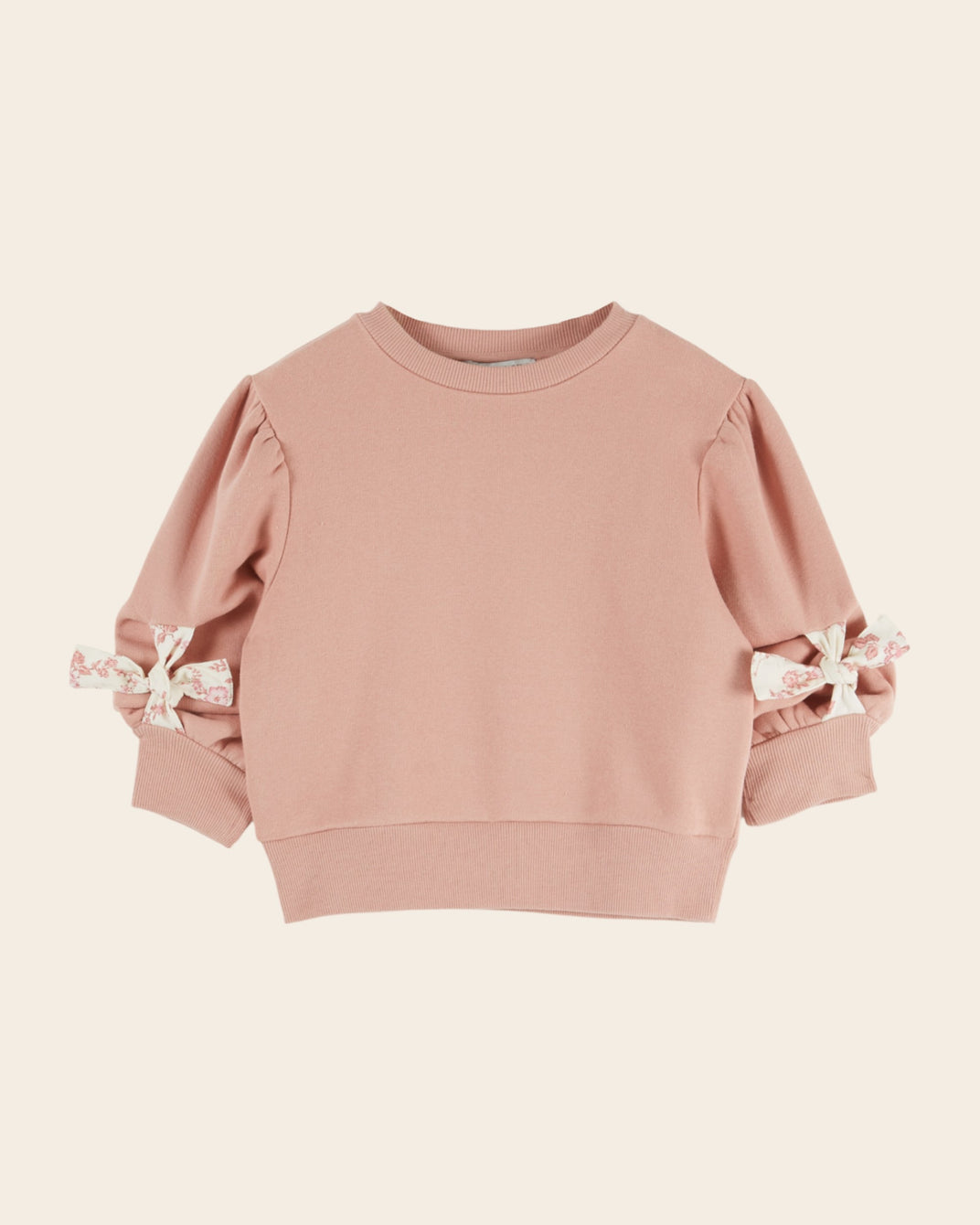 Sweat - Manches noeud rose