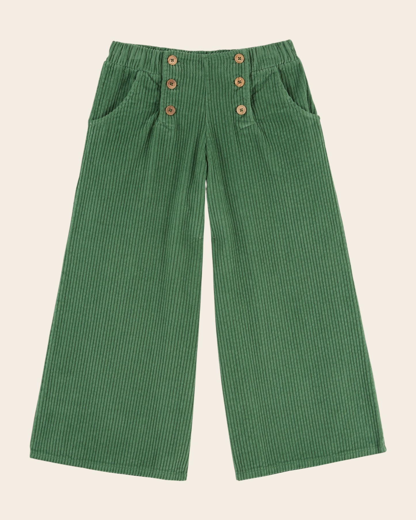 Pantalon à pont - Velours vert