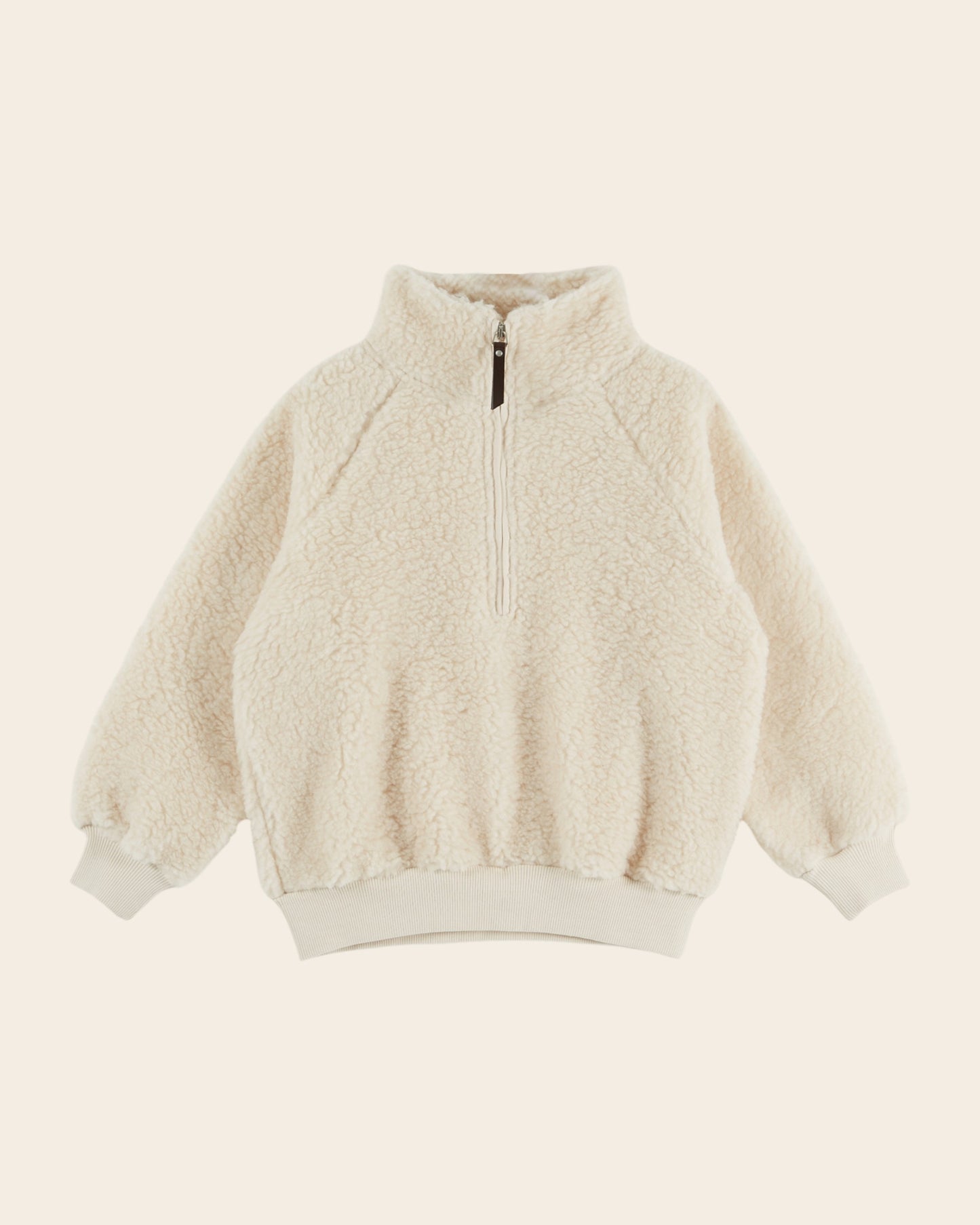 Sweat zippé enfant - Moumoute écru