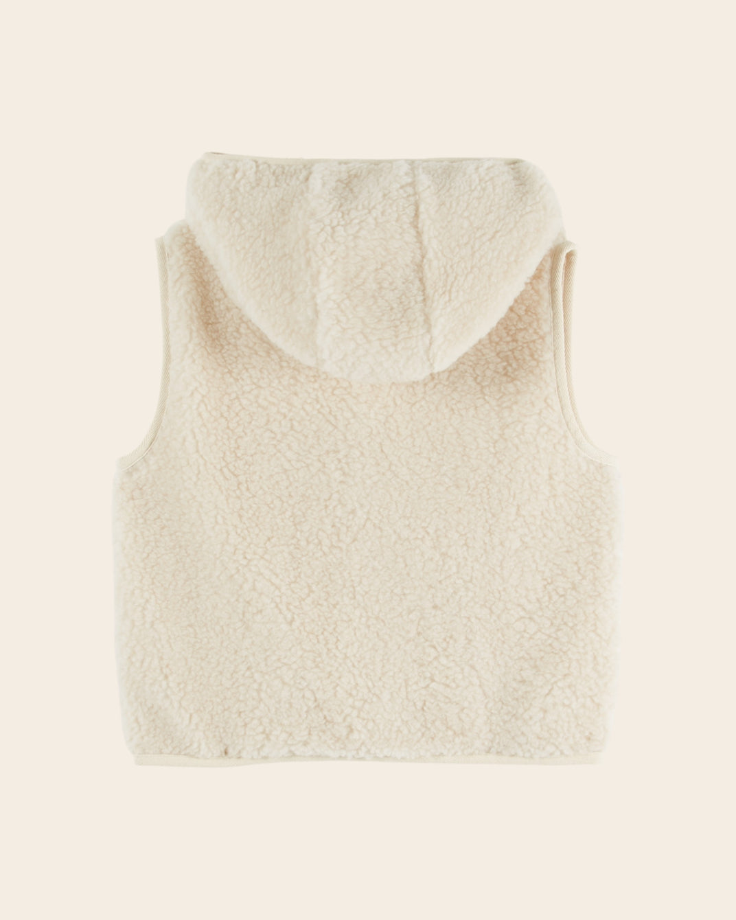 Veste sans manches à capuche - Moumoute écru