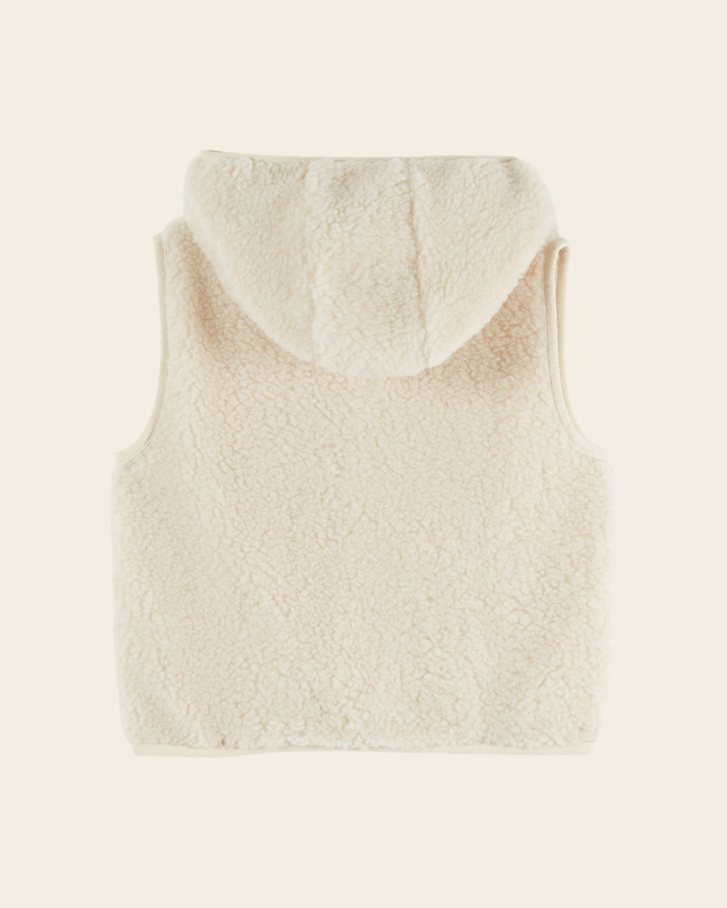 Veste sans manches à capuche - Moumoute écru