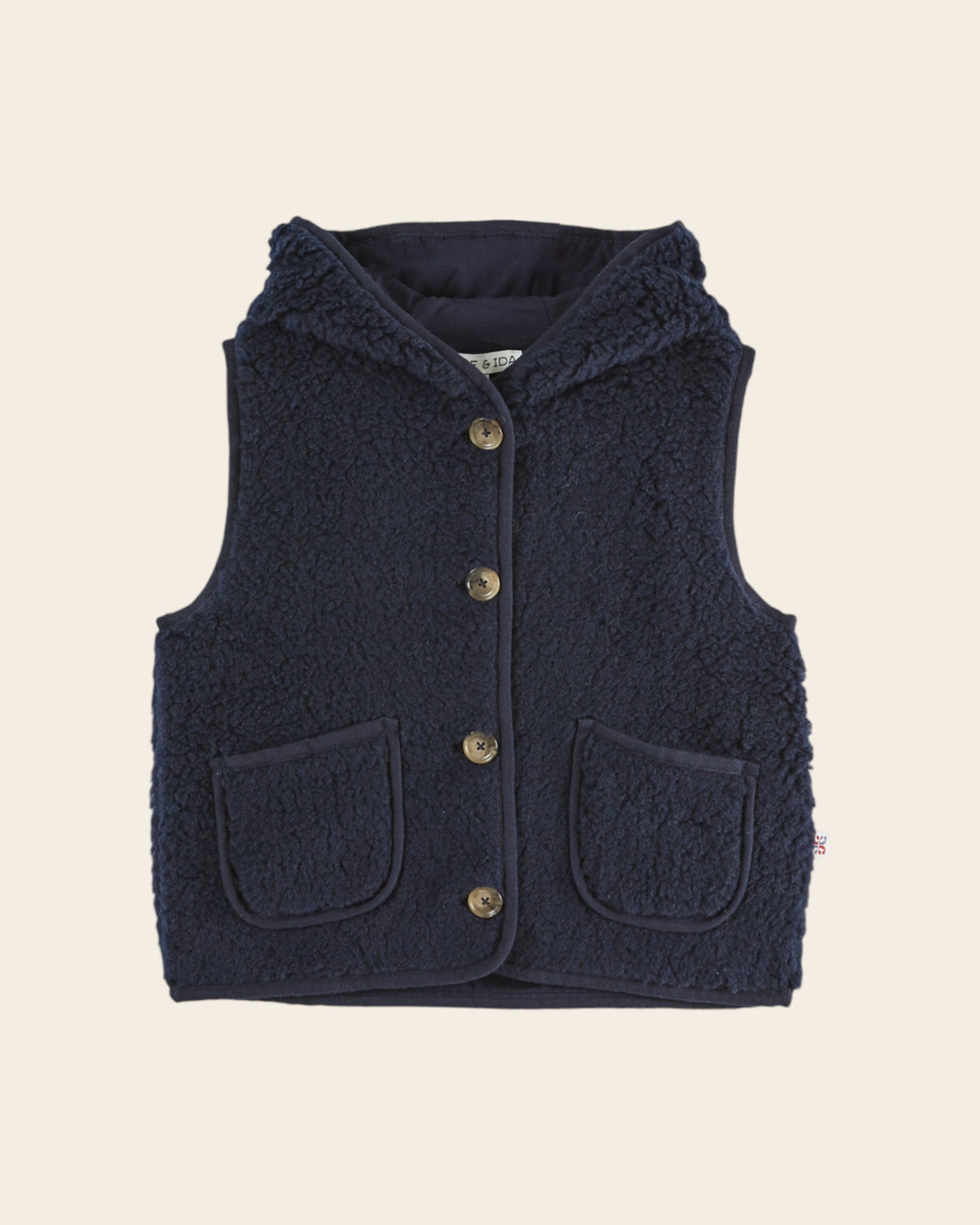 Veste sans manches à capuche - Moumoute marine