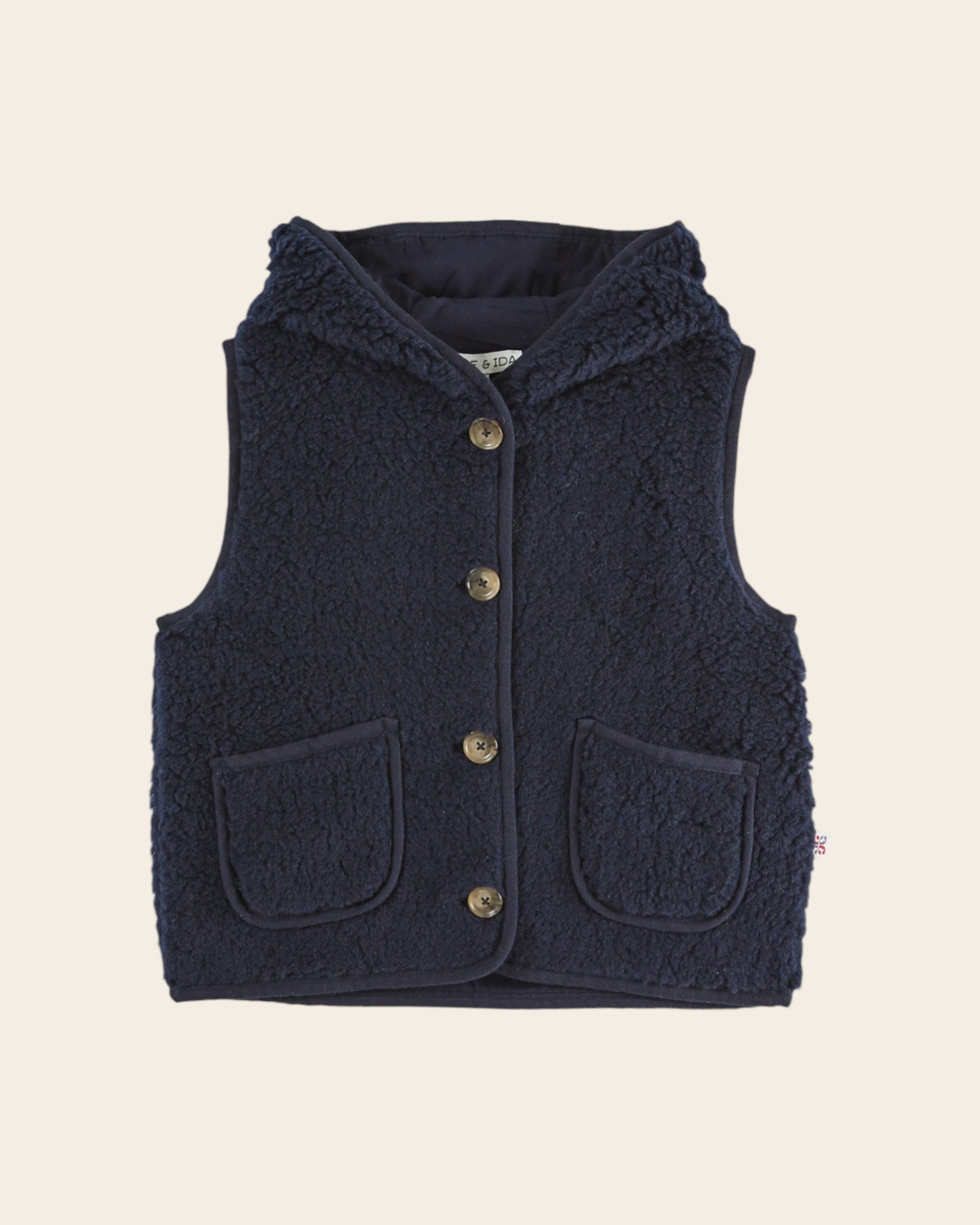 Veste sans manches à capuche - Moumoute marine