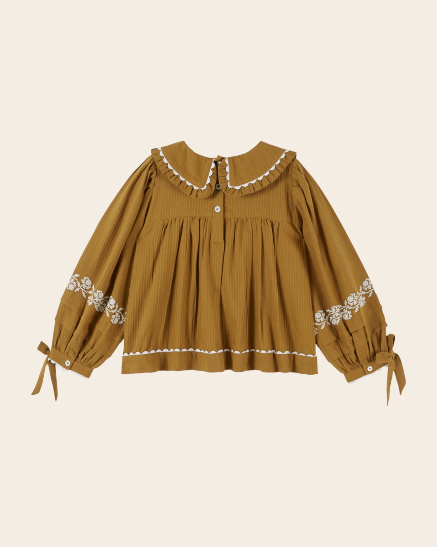 Blouse - Brodée olive