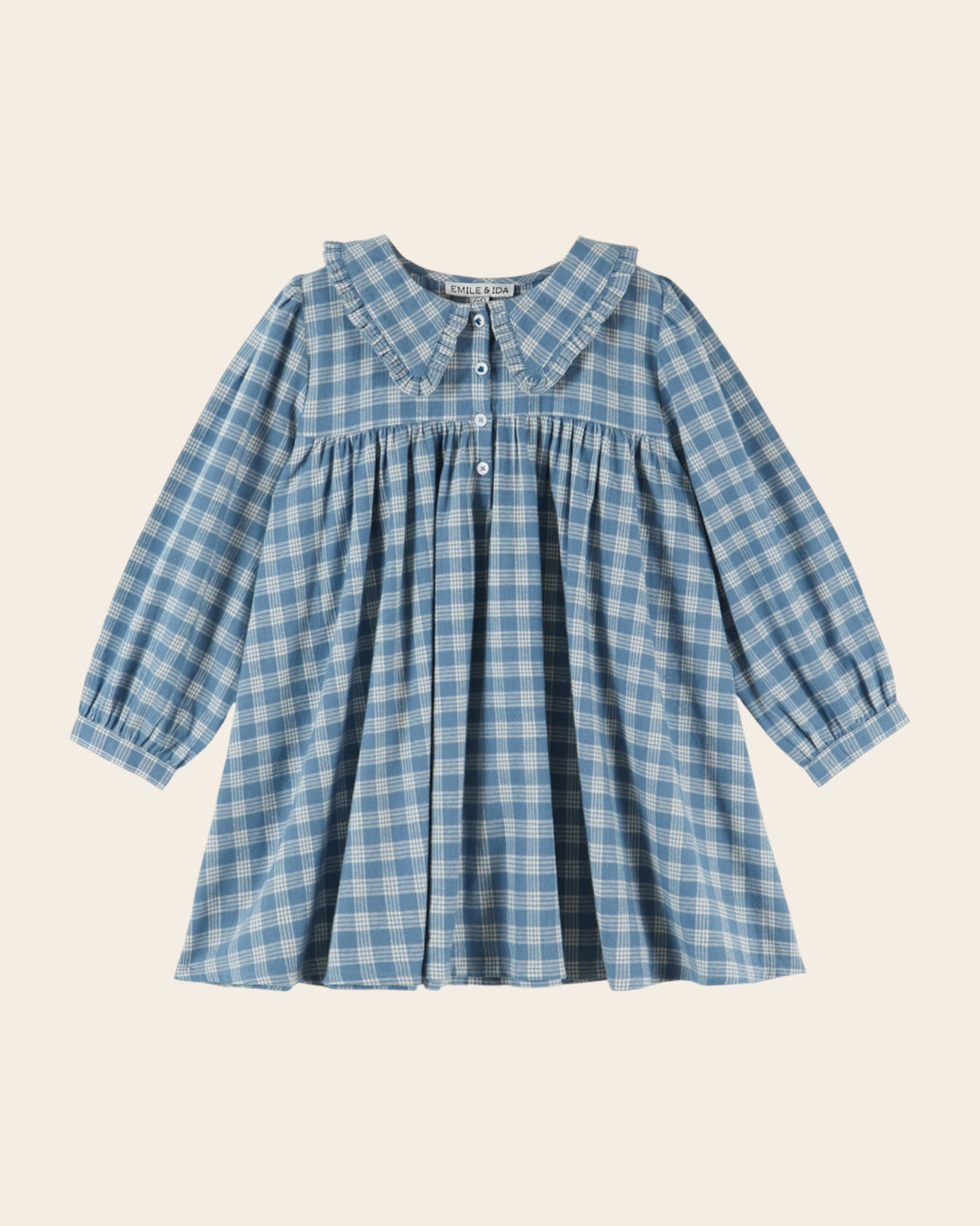 Robe ample - Carreaux bleus et blancs