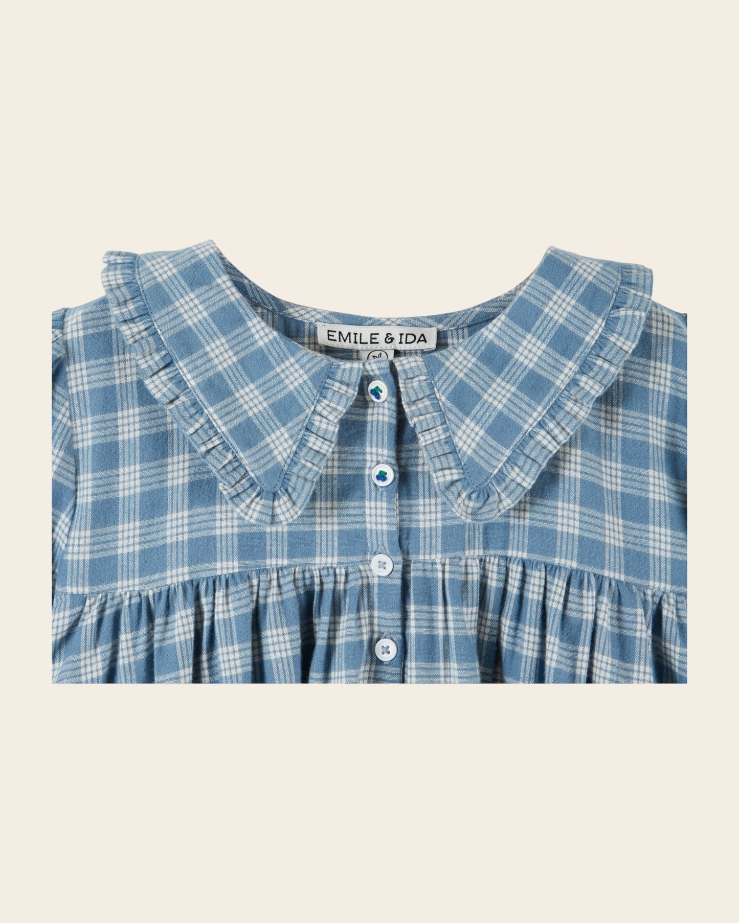 Robe ample - Carreaux bleus et blancs
