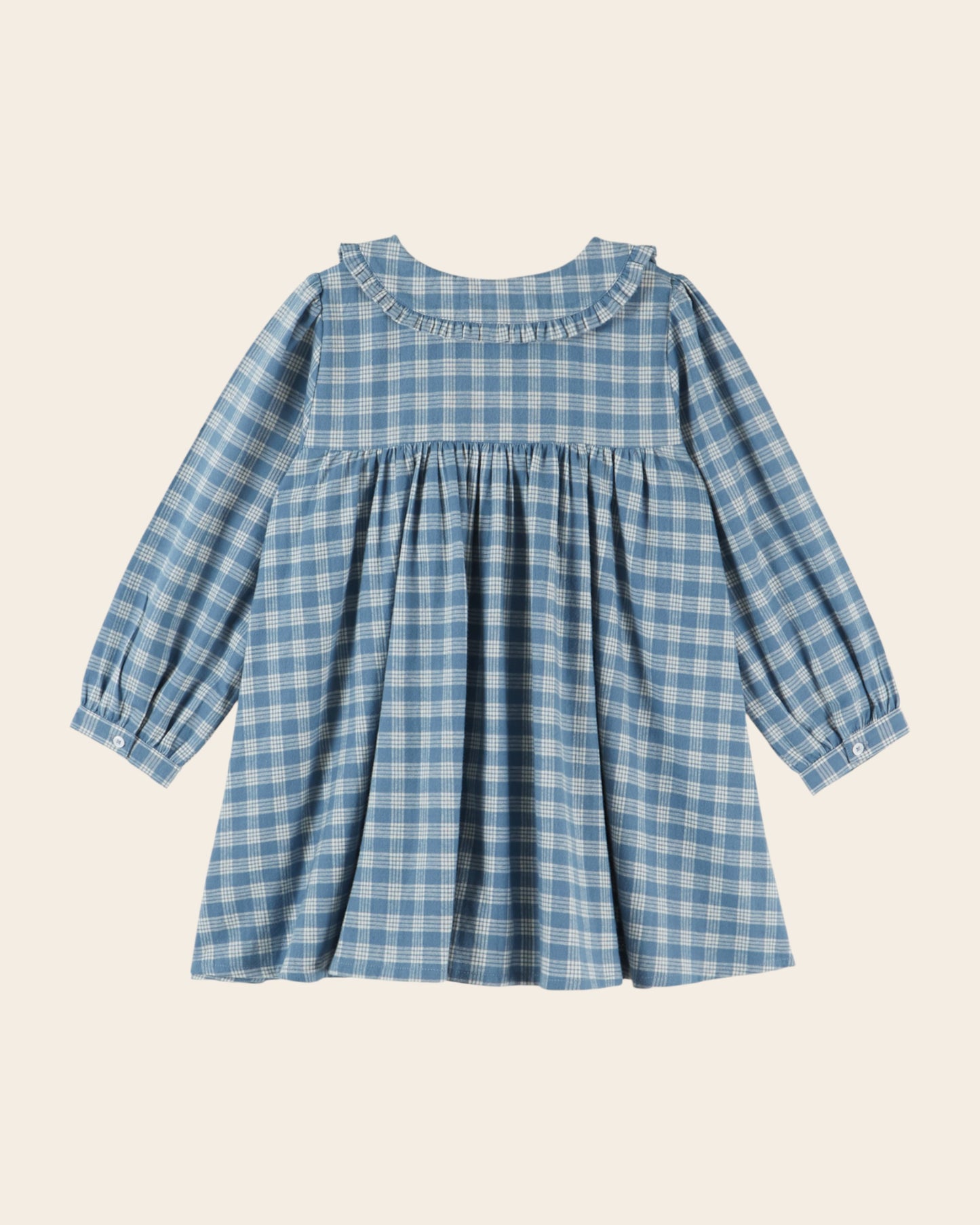 Robe ample - Carreaux bleus et blancs