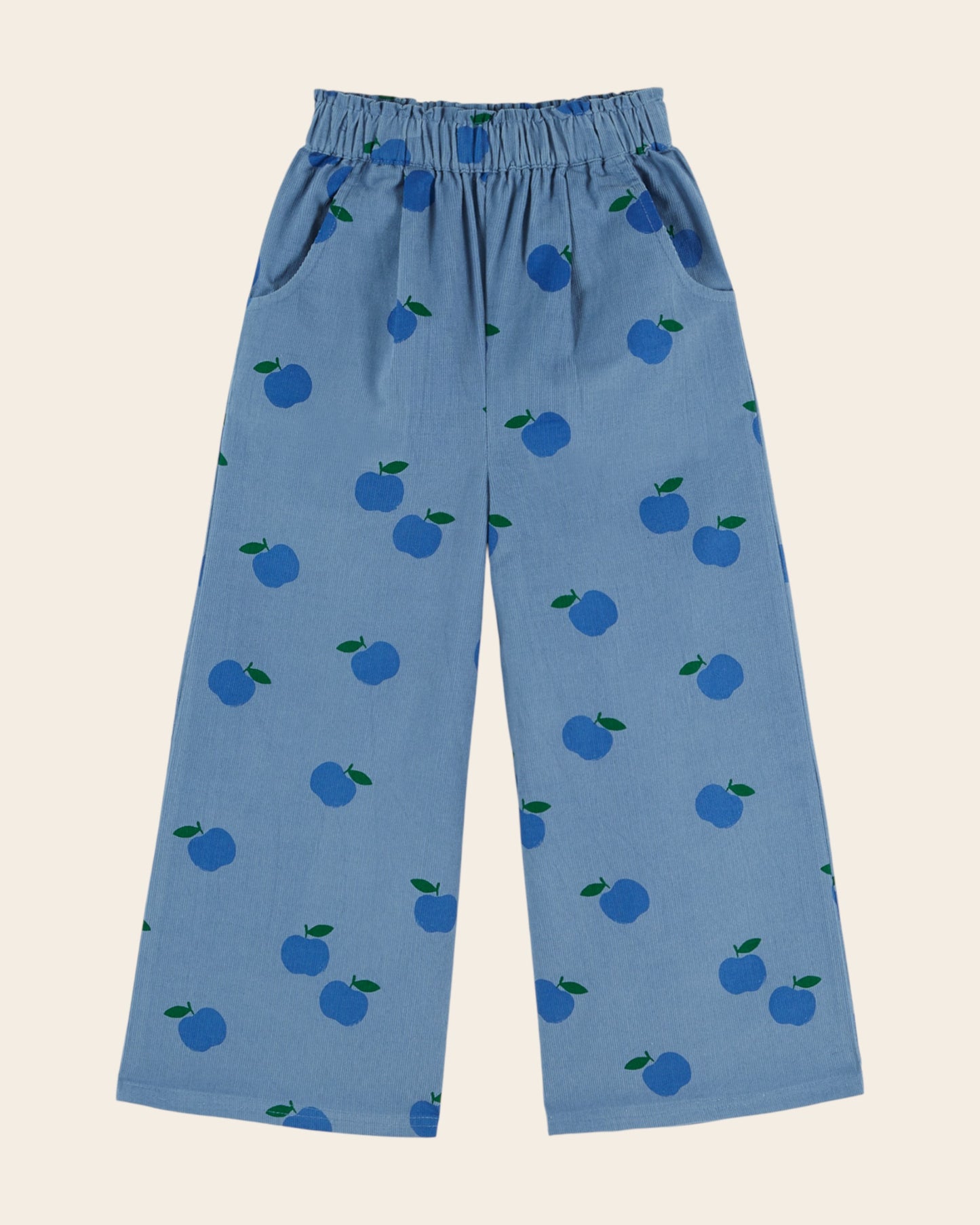 Pantalon - Velours pomme bleu