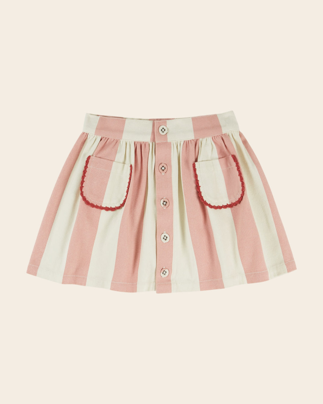 Jupe - Rayé rose et blanc