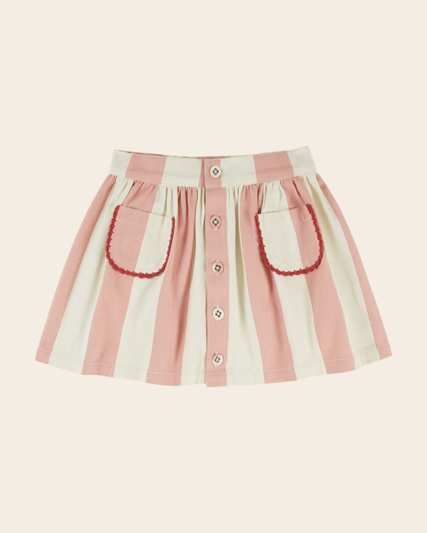 Jupe - Rayé rose et blanc