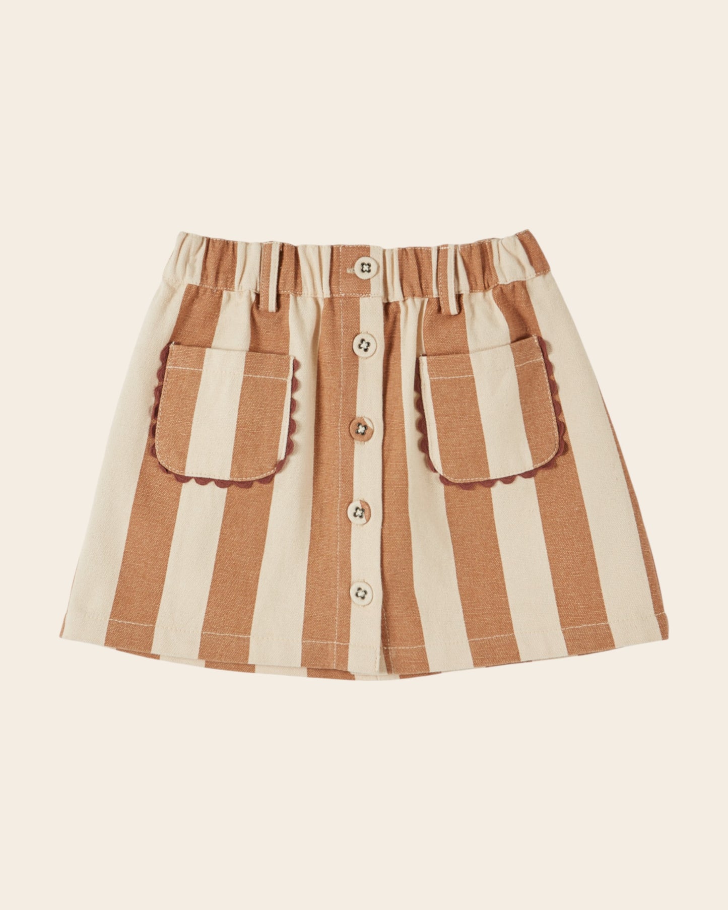 Jupe - Rayé beige et écru