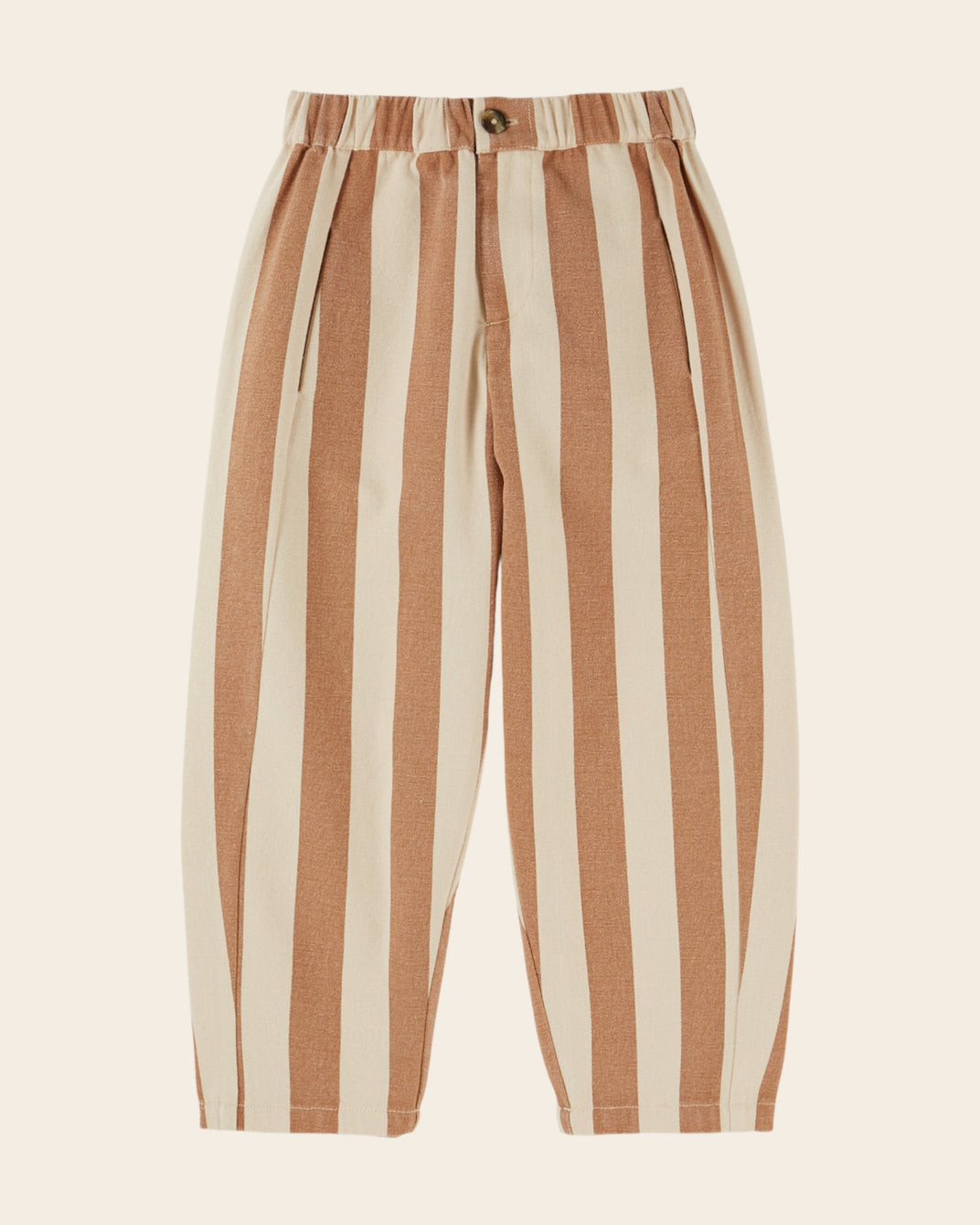 Pantalon - Rayé beige et écru