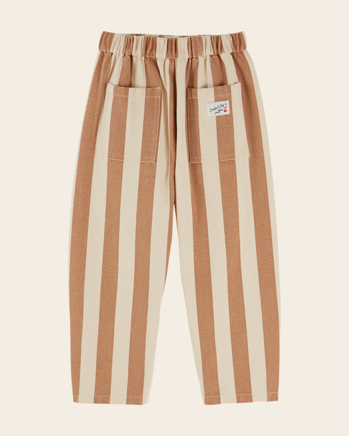 Pantalon - Rayé beige et écru