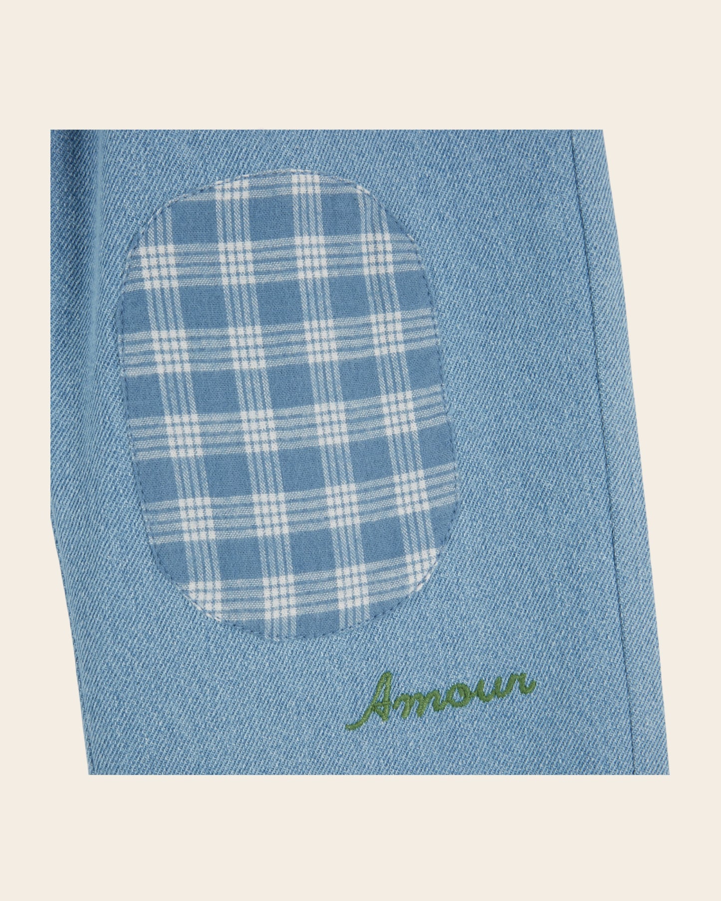 Pantalon carotte - Genouillères denim light